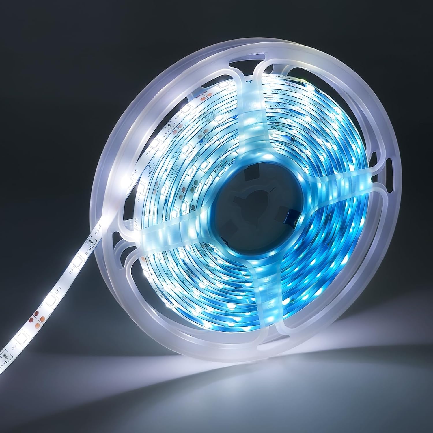 iNextStation White LED Strip Light 16.4ft 300 LEDs 12V Flexible Tape Light for Bedroom Kitchen Cabinet TV