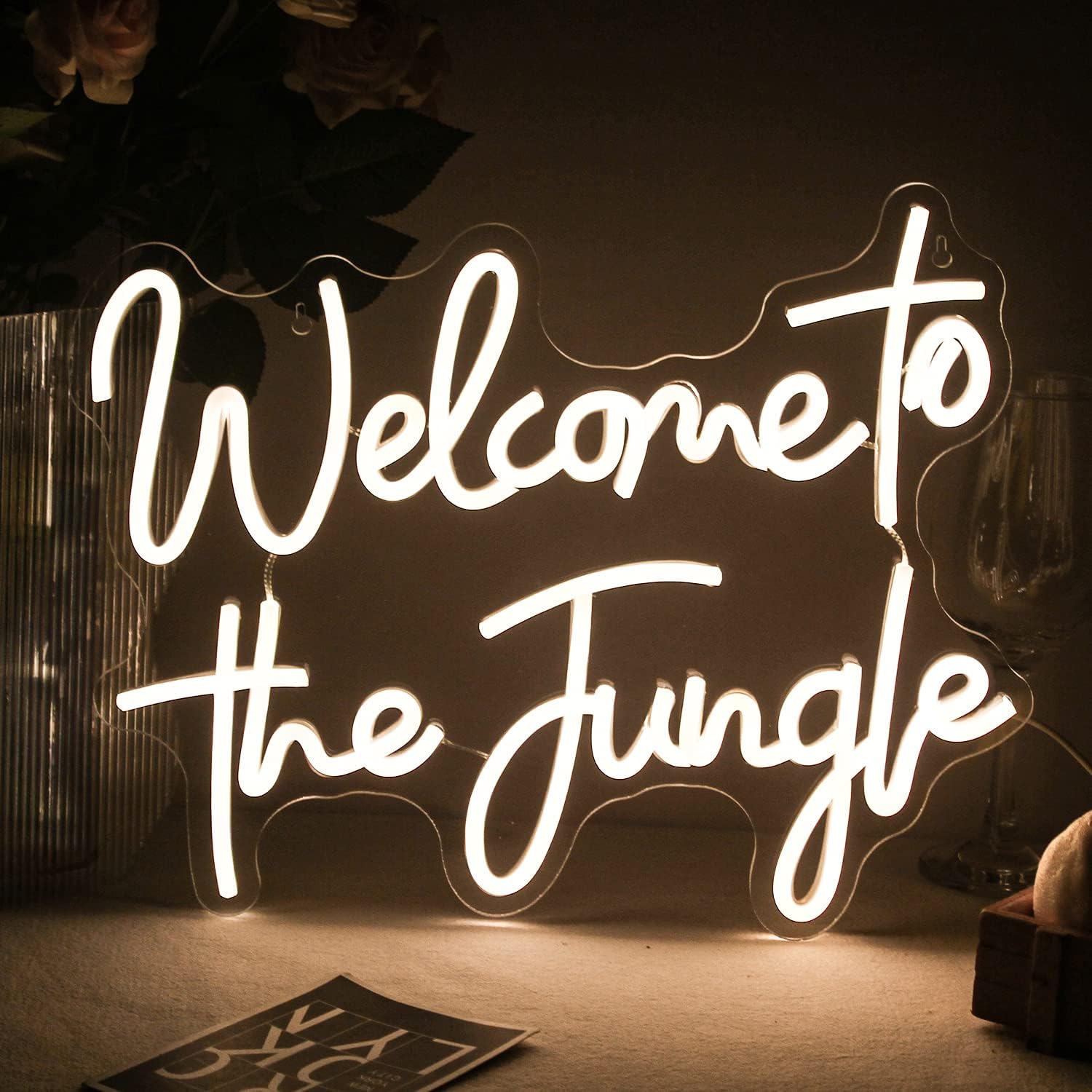 ineonlife Neon Sign - Warm White LED Lights for Bedroom Decor, USB Powered Acrylic Wall Hanging, Perfect for Parties and Weddings