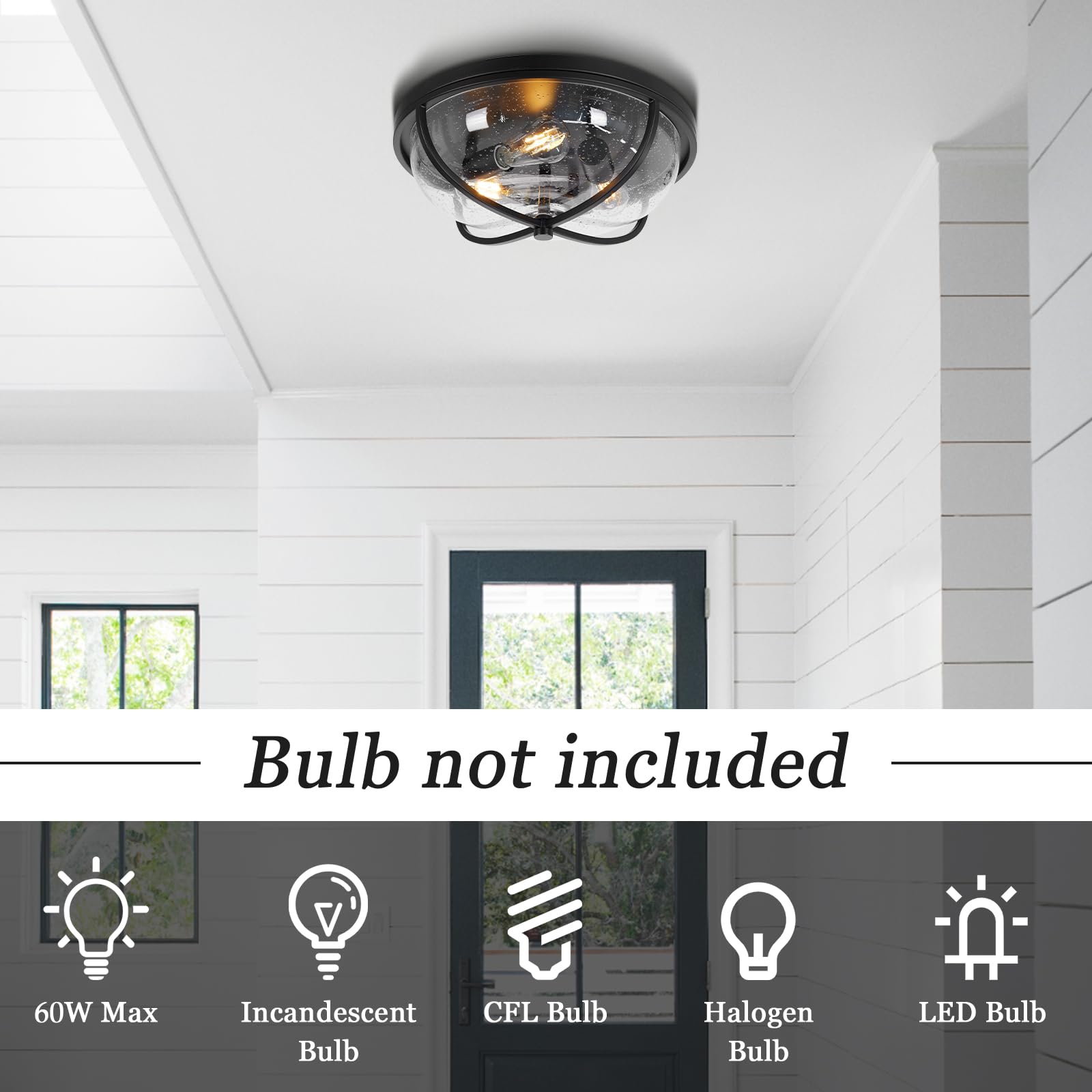 Rosient 16 Inch Large Flush Mount Ceiling Light Fixture, Hallway Light Fixtures Ceiling Mount, Modern Kitchen Lighting With Seed