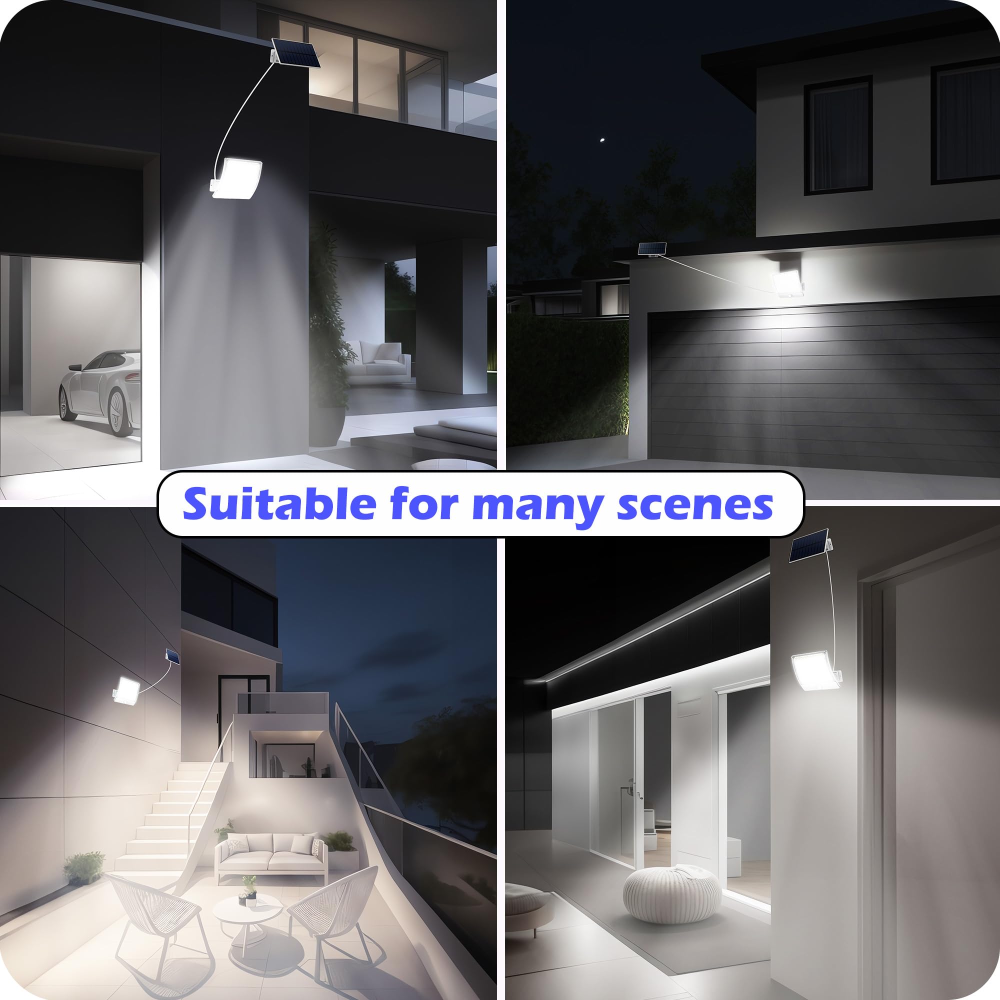 Kingband Outdoor Solar Lights, 105 LED Solar Motion Sensor Flood Lights, IP65 Waterproof, Light Up Your Night for Front Door She
