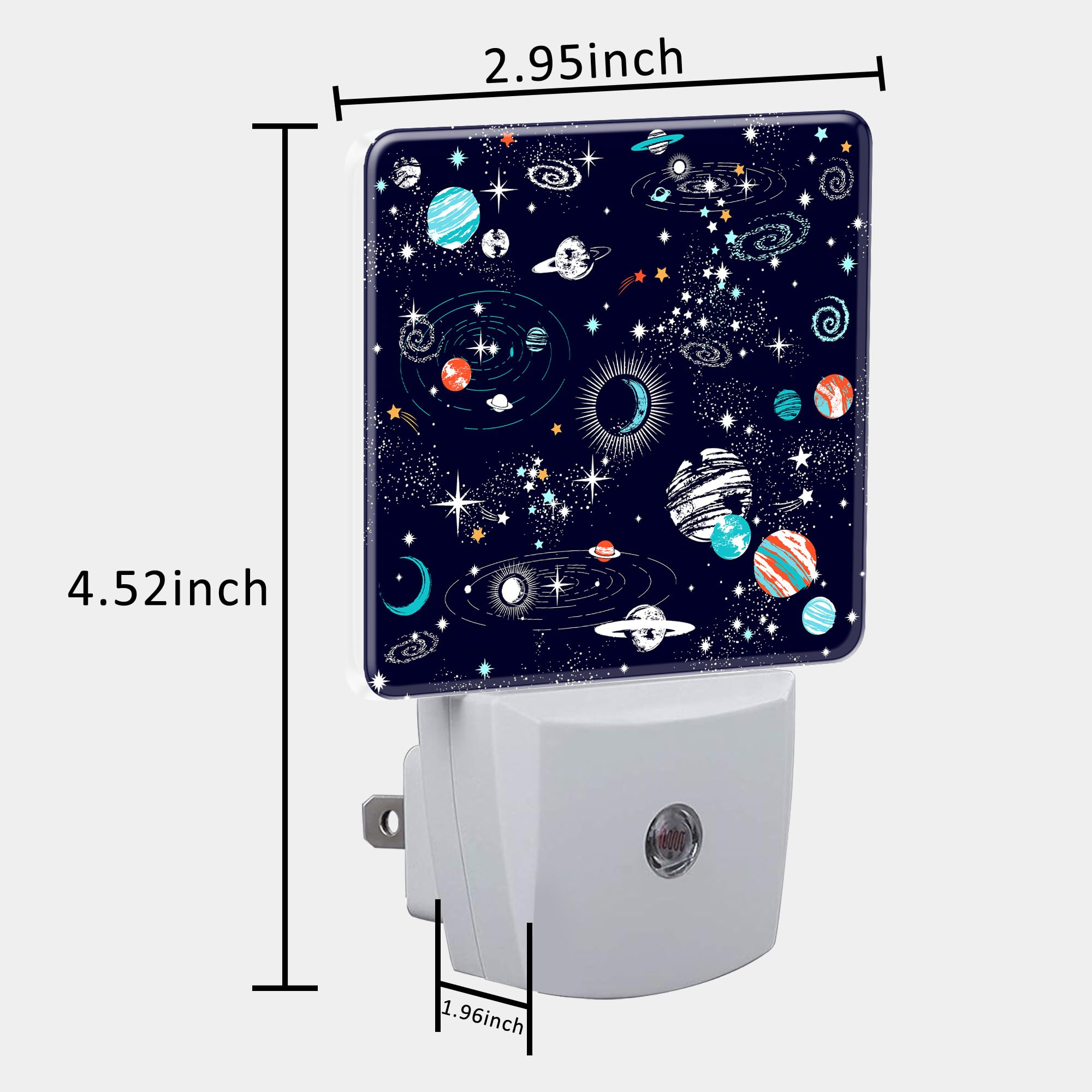 Uiaoiais Night Light For Kids Girls Boys, Space Galaxy Constellation Led Night Light Plug Into Wall With Dusk To Dawn Sensor For