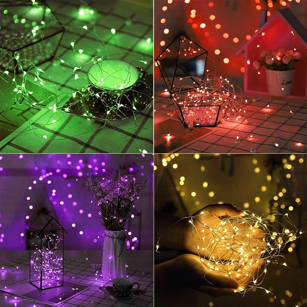 Twinkle Star USB Fairy String Lights, 33Ft, 100 LED, Waterproof, Multicolor, Remote Control, 4 Lighting Modes, Model 43551-119507