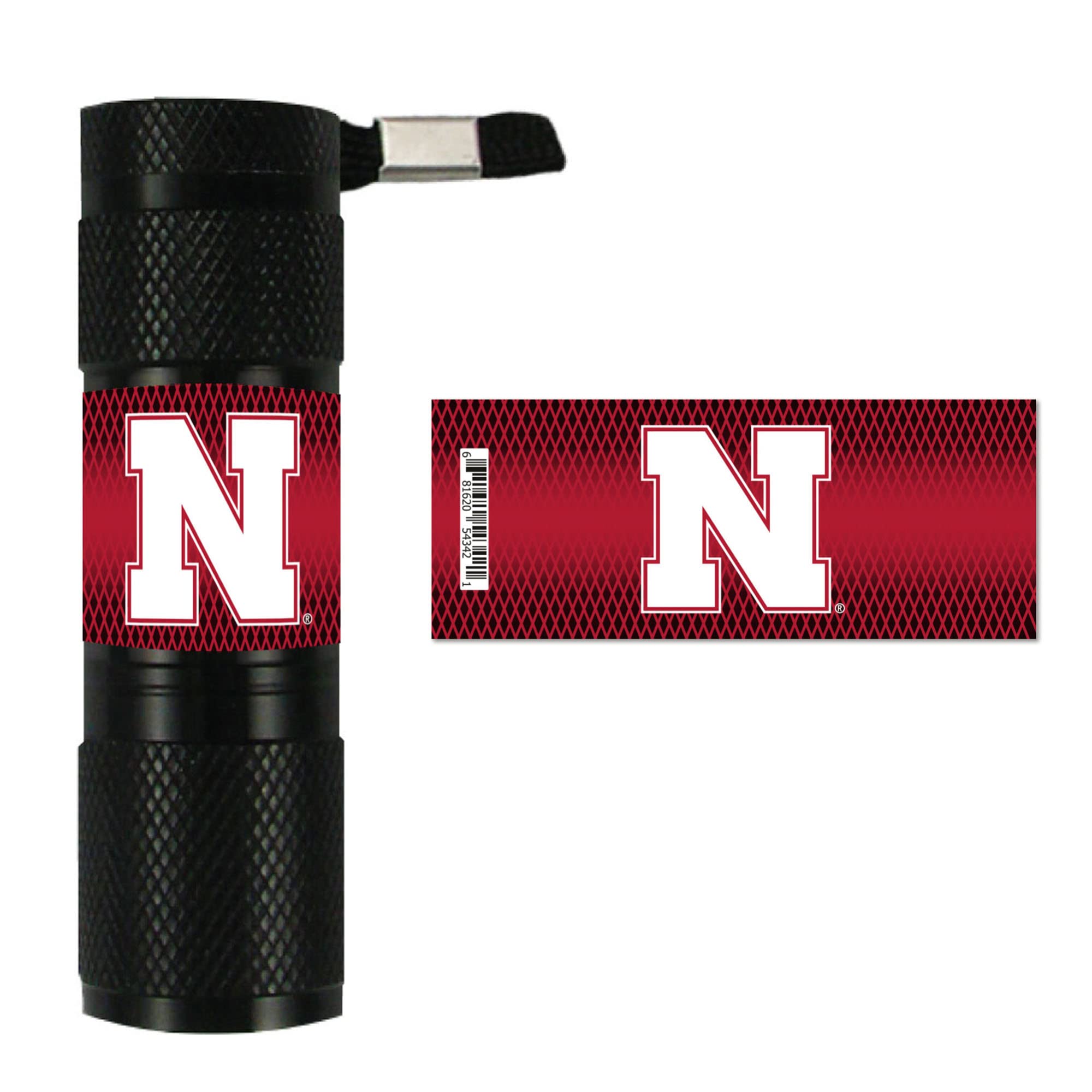 FANMATS LED Pocket Flashlight, 3.5in x 1in, Aluminum, Black, Model 62386