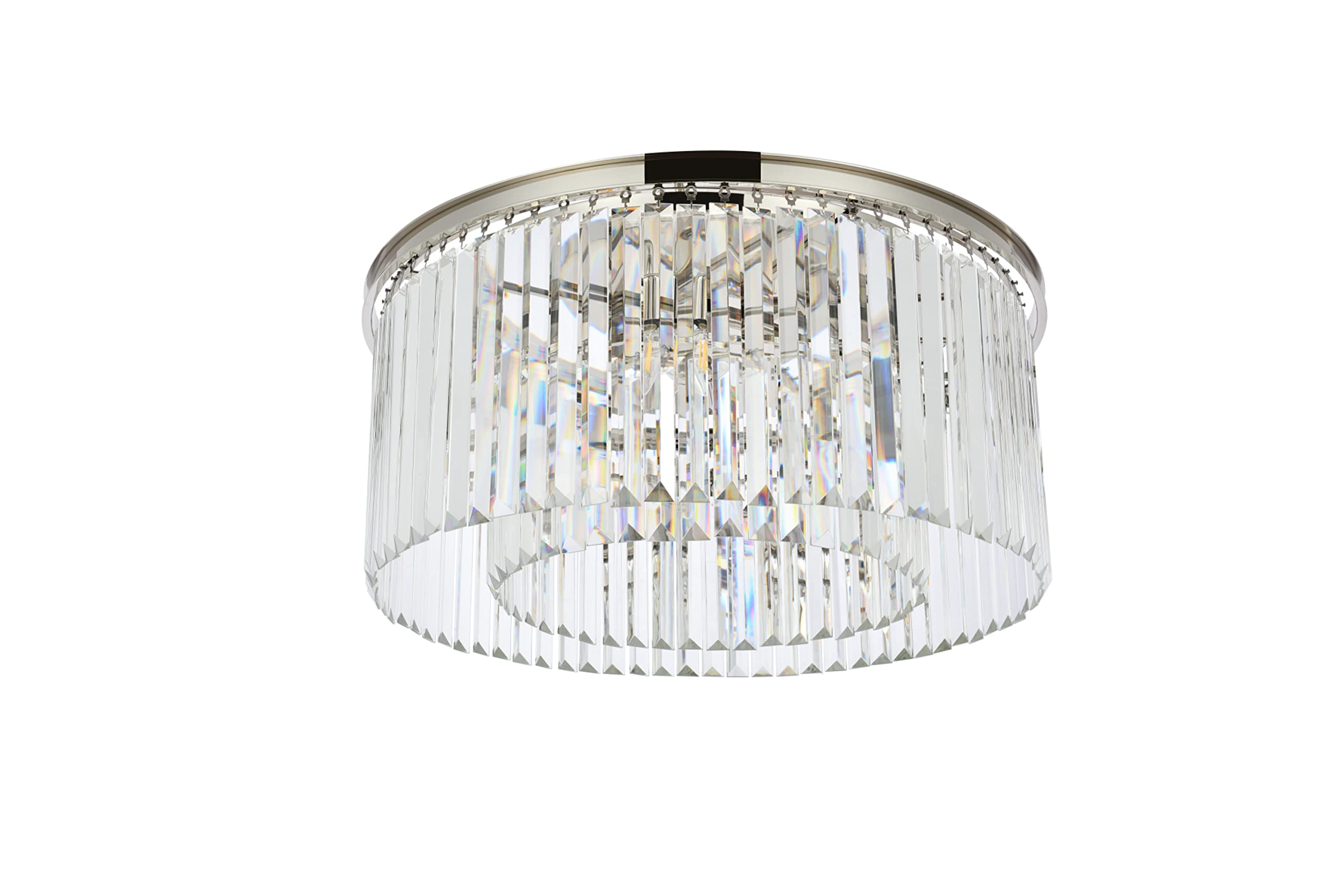 Elegant Lighting Urban Classic 1238F31MB/RC Sydney 8-Light Flush Mount, Matte Black