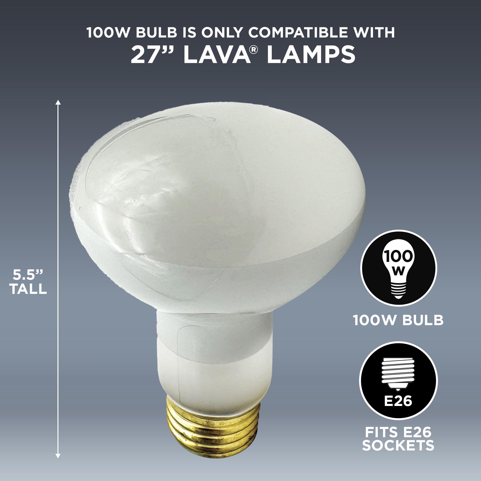 Lava 501012 Lava Lamp Replacement Bulb - 100W Glass, Transparent