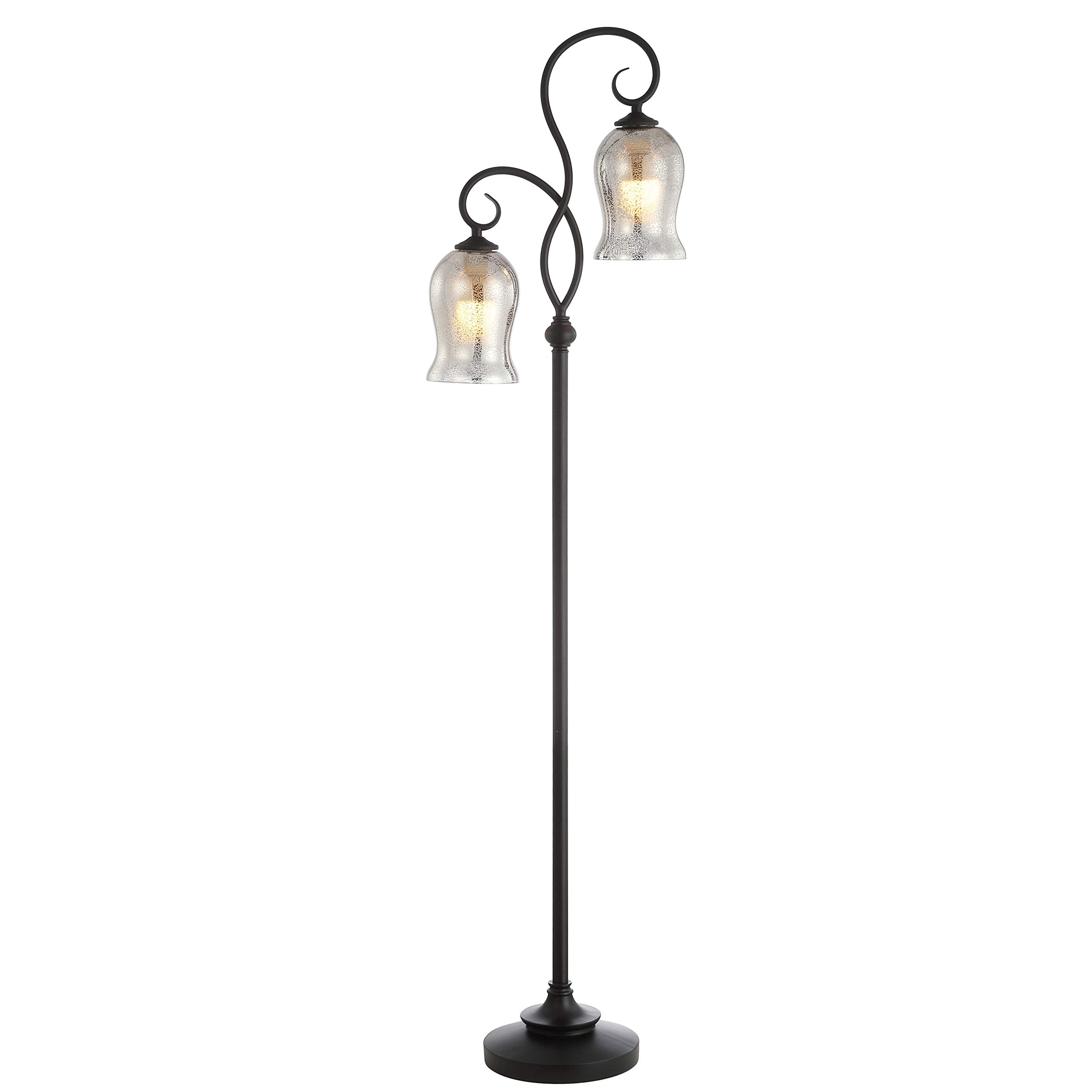 Safavieh Lighting Claudia Black 63.5-inch 2-Light Floor Lamp (LED Bulbs Included)
