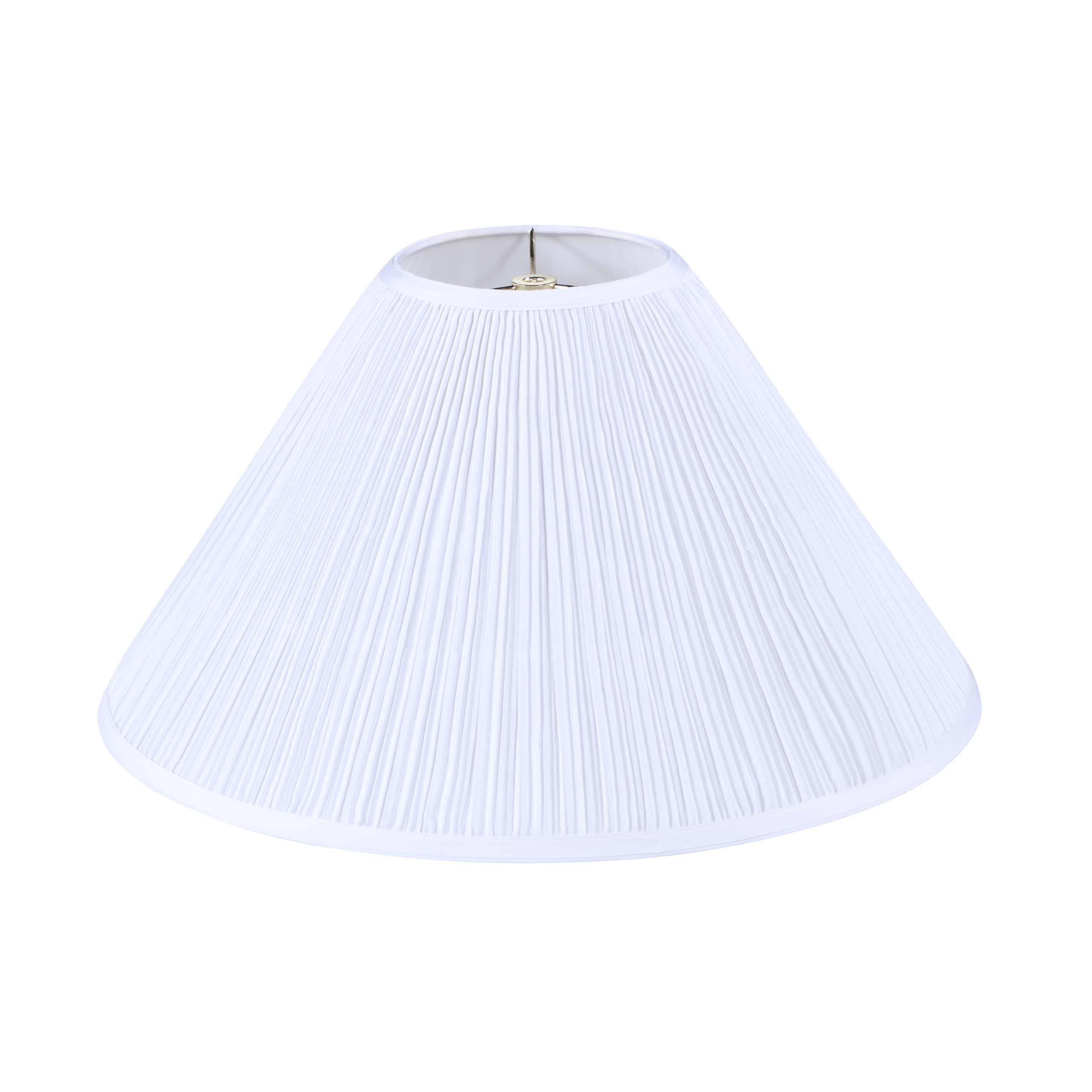 Aspen Creative 33018 Hardback Empire Spider Lamp Shade  Mushroom Pleated in Cotton White Faux Silk Fabric  6 Top x 19 Bottom x 12 Slant Height