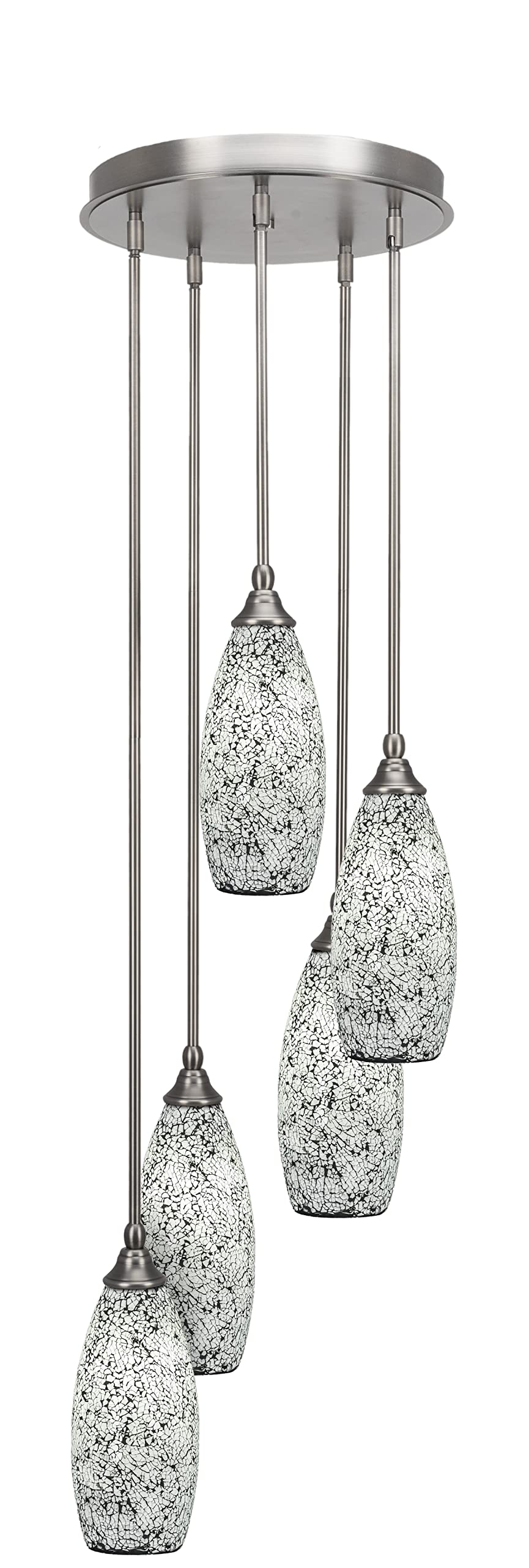 Empire 5 Light Cluster Pendalier in Brushed Nickel Finish (2145-BN-416)