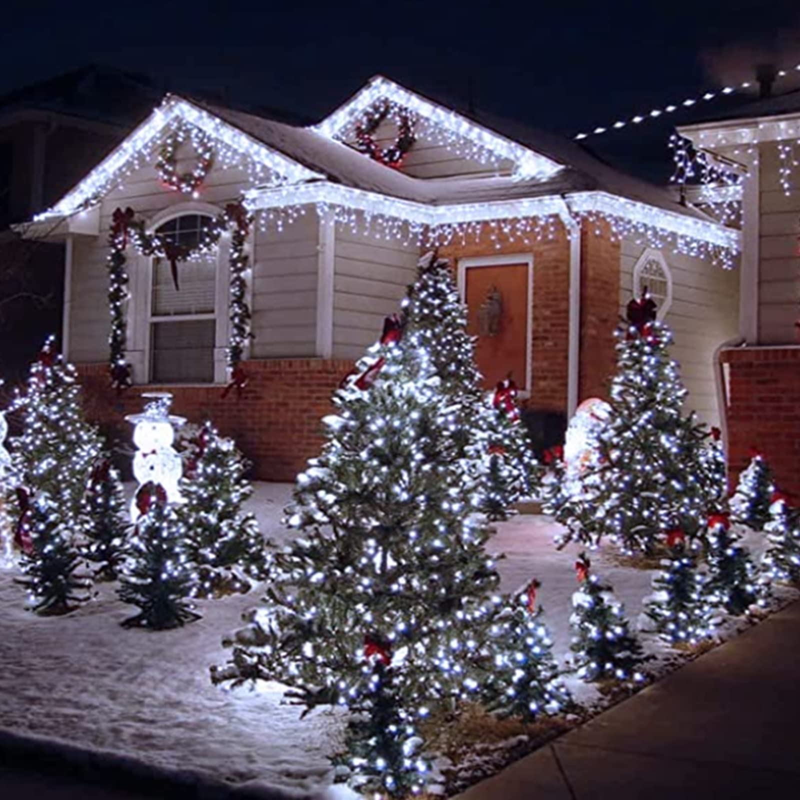 Upgraded Solar Christmas Icicle Lights,304 Led Outdoor Christmas Decorations 8 Modes Waterproof Solar Icicle Lights For Patio Ya