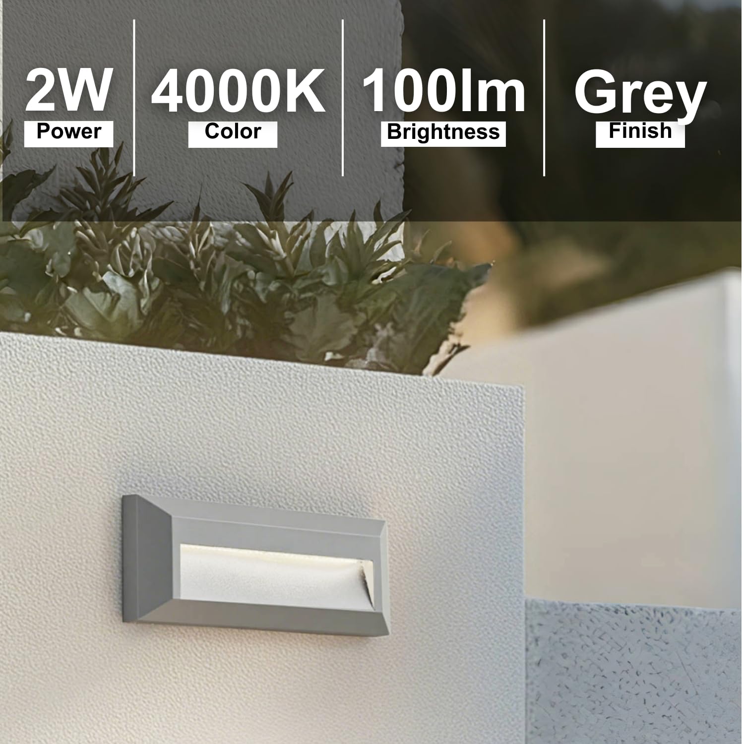 Zonk Led Outdoor Indoor Stair Lights  Line Voltage 110-240V 2W Landscape Pathway Step Light  9Inch Non-Dimmable 4000K Ip65 Waterproof Stairway Lighting  Deck Lights  Retaining Wall Lights  3 Pack