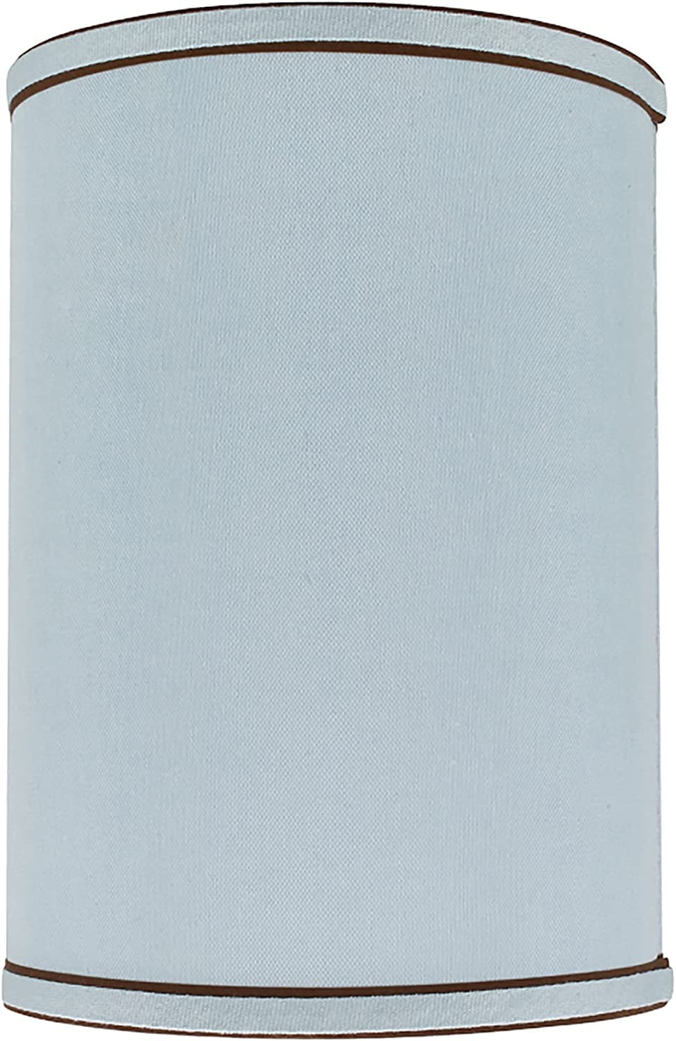 Aspen Creative 31019A Transitional Hardback Drum (Cylinder) Shape Spider Construction Lamp Shade In Light Blue 8'' Wide (8'' X 8
