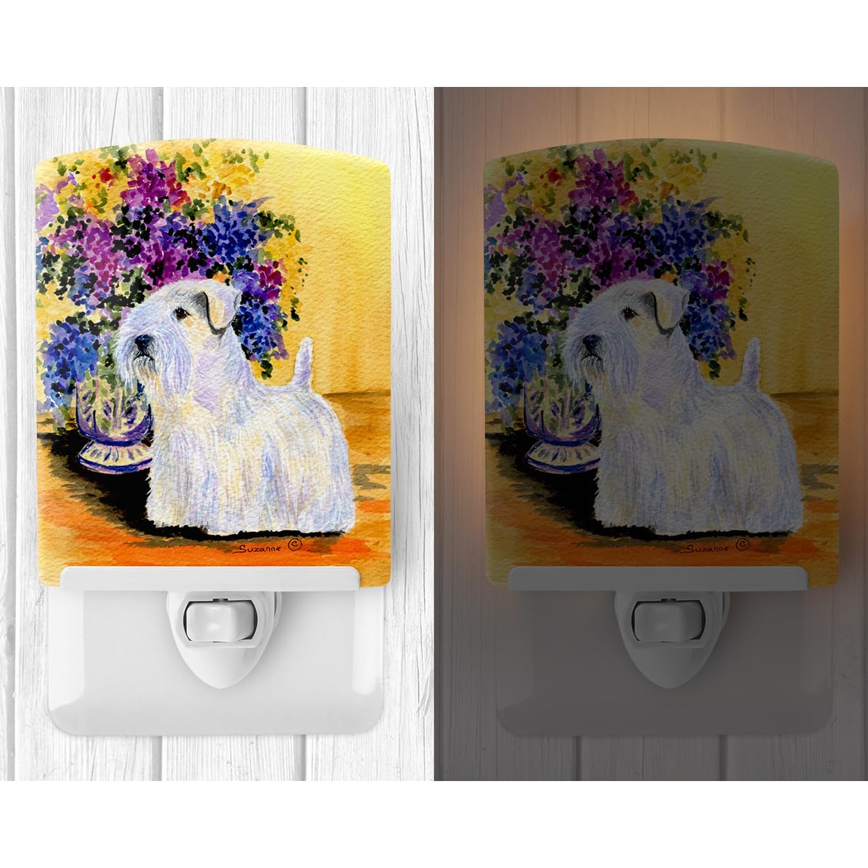 Carolines Treasures Sealyham Terrier Ceramic Night Light, UL-Certified, 6x4x3in, Multicolor, Model SS8307CNL
