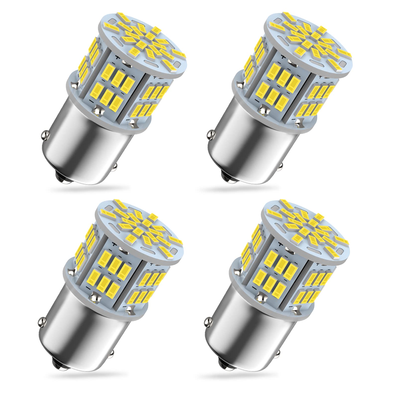 Melphan-Auto 1156 LED Bulbs 54-SMD for Backup Lights, 12V-24V, 4pcs White, Model 1156-54-4