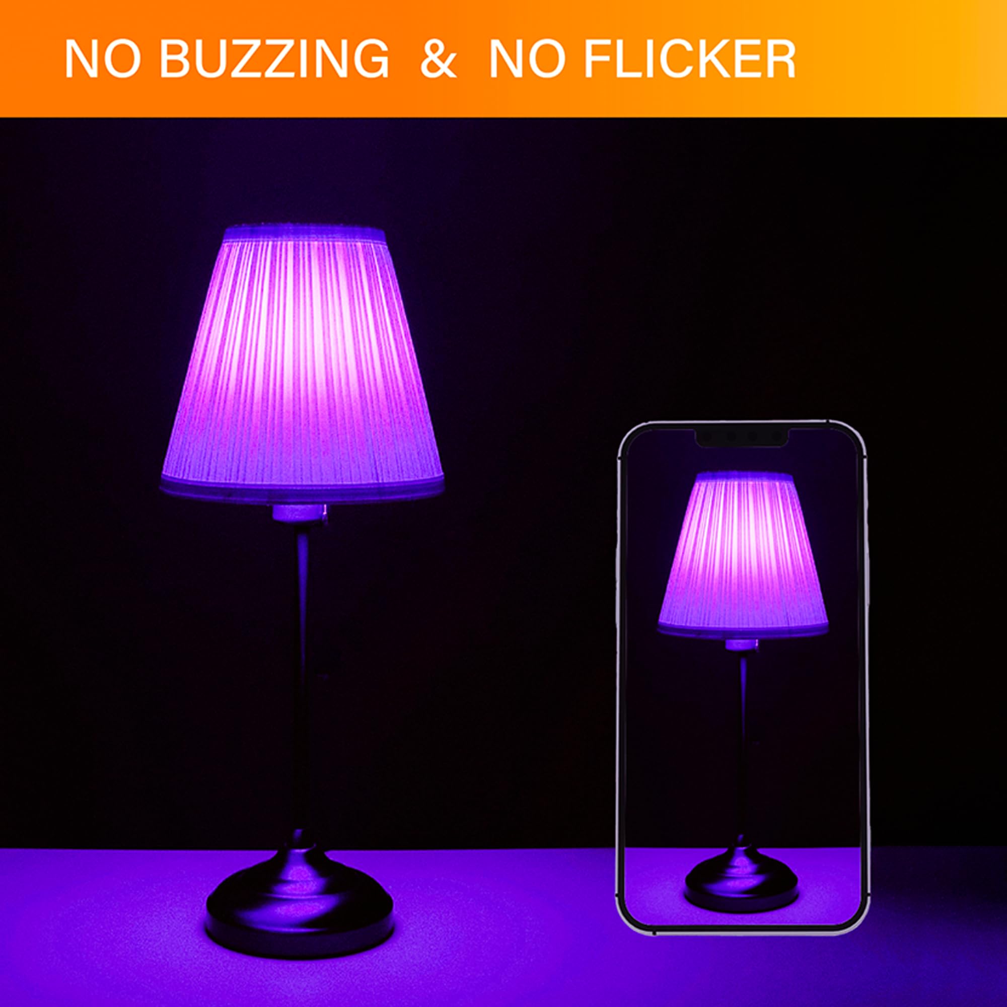 WHFIALUX A19 Edison LED Light Bulbs, 4W, Purple Glass, E26 Base, Indoor/Outdoor, 2 Pack