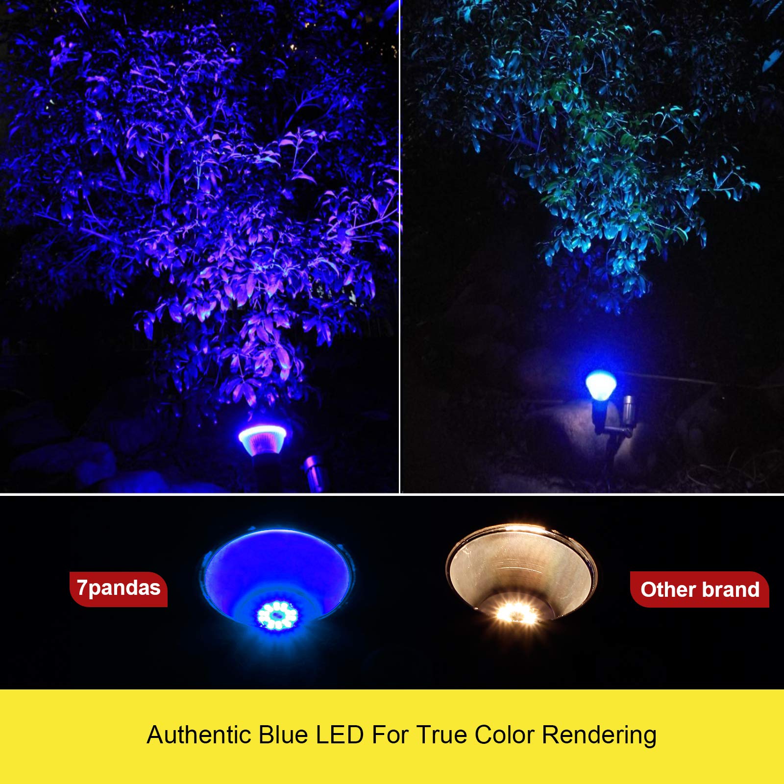 7Pandas Led Blue Light Par38 Flood Light Bulbs, 1200 Lumen For Porch True Color Full Glass Outdoor Waterproof Led Lights, E26 Ba
