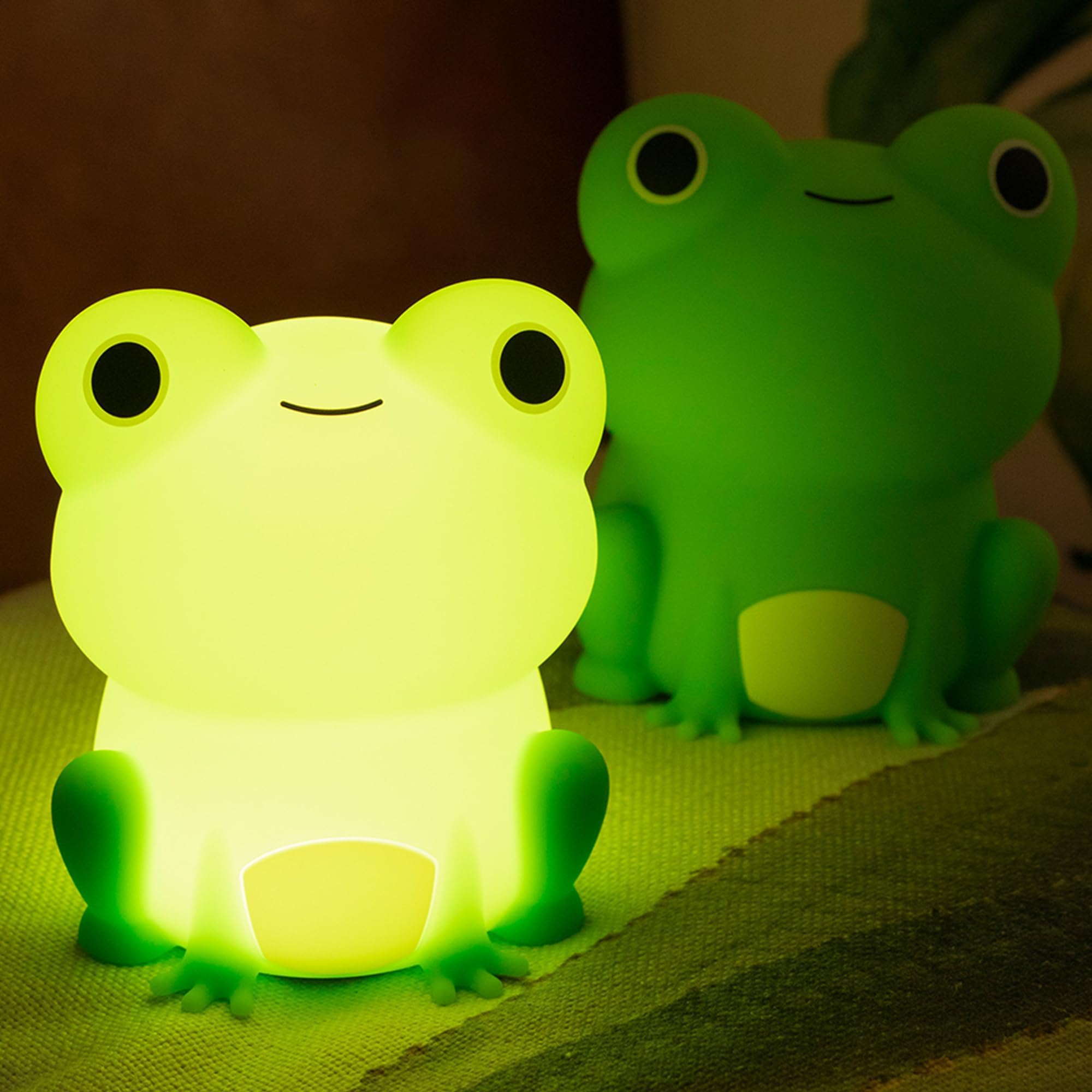 Attivolife Cute Frog Night Light For Kid  Squishy Animal Silicone Lamp  Rechargeable Portable And Dimmable Touch Control  Best Bedroom Bedside Decor Christmas Birthday Gift For Boy Girl Toddler