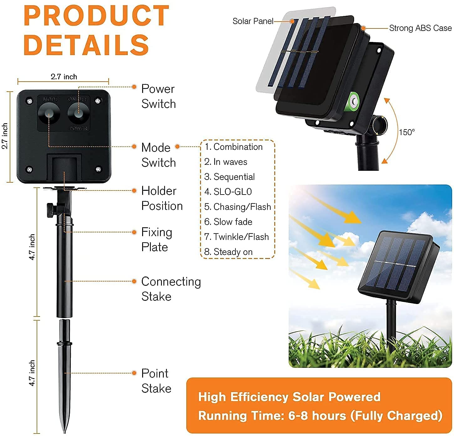 Qitong 4 Pack Solar Fairy Lights 400 Led Multicolor Outdoor Waterproof String Lights