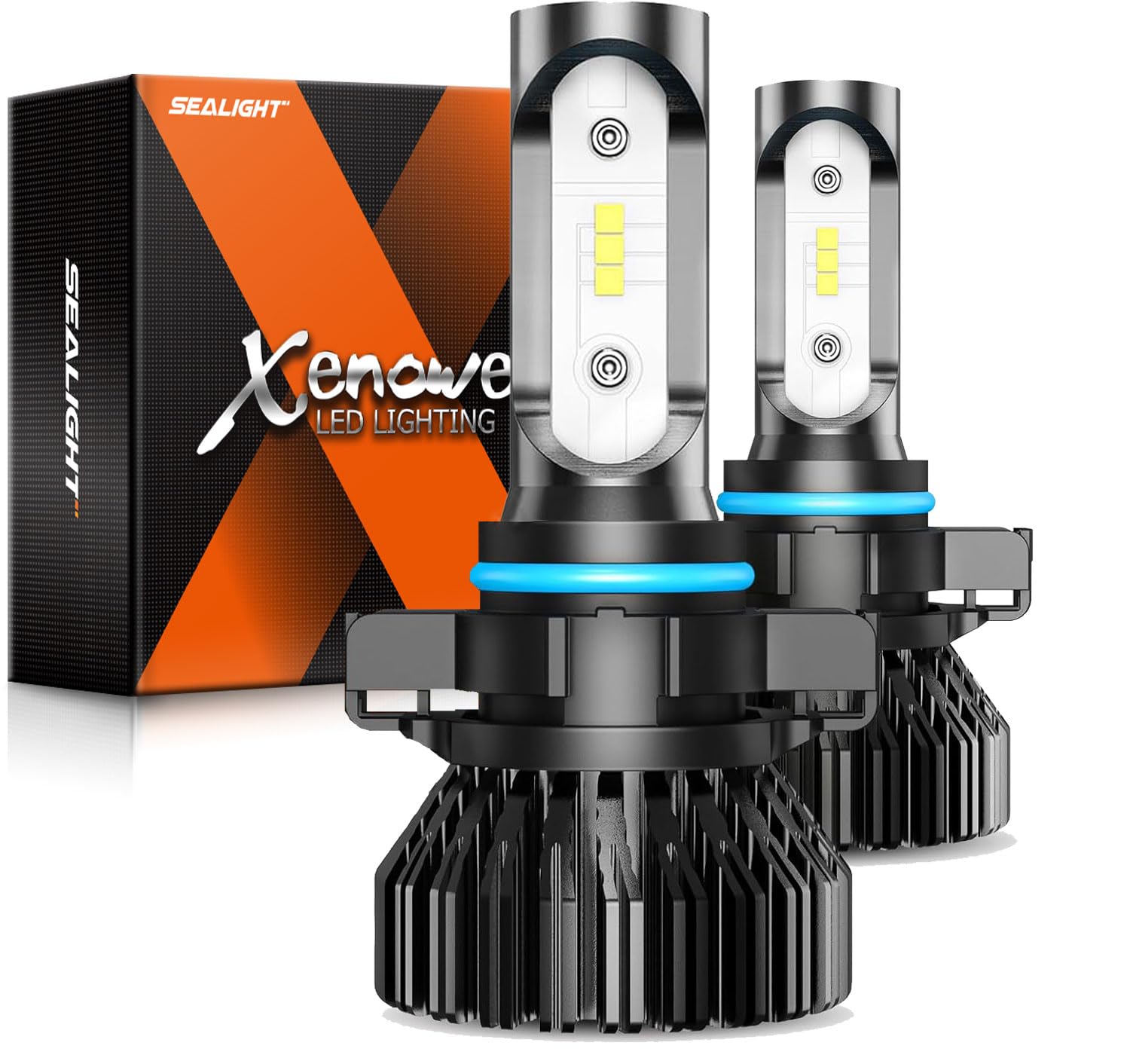 SEALIGHT 5202 LED Fog Light Bulbs, 14000 Lumens, 6500K Cool White, Ultra Wide Angle, Plug and Play, Waterproof, 2-Pack