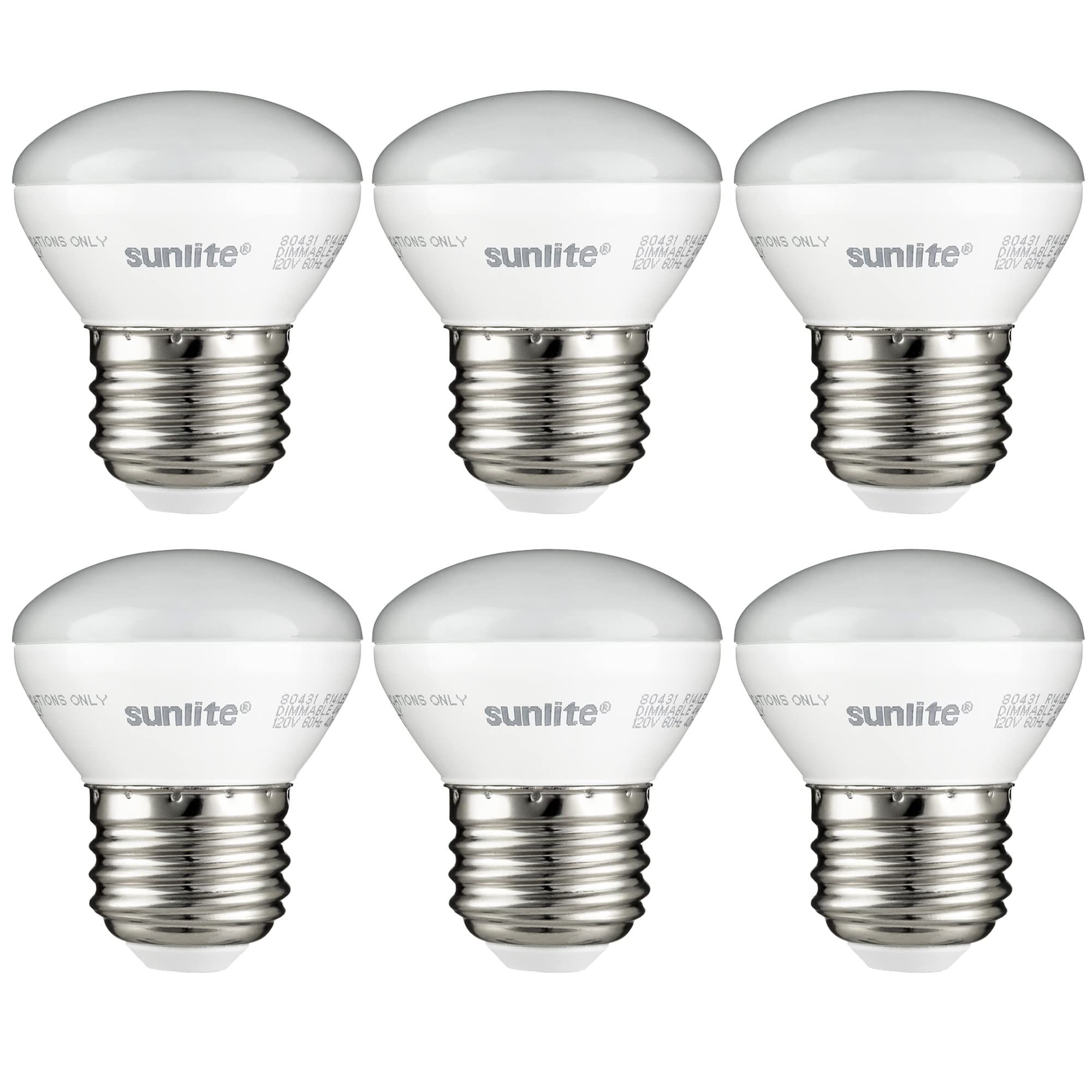 Sunlite Led R14 Mini Flood Light Bulbs, 4 Watts (25W Equivalent), 250 Lumens, Medium (E26) Base, Dimmable, Etl Listed, 3000K War