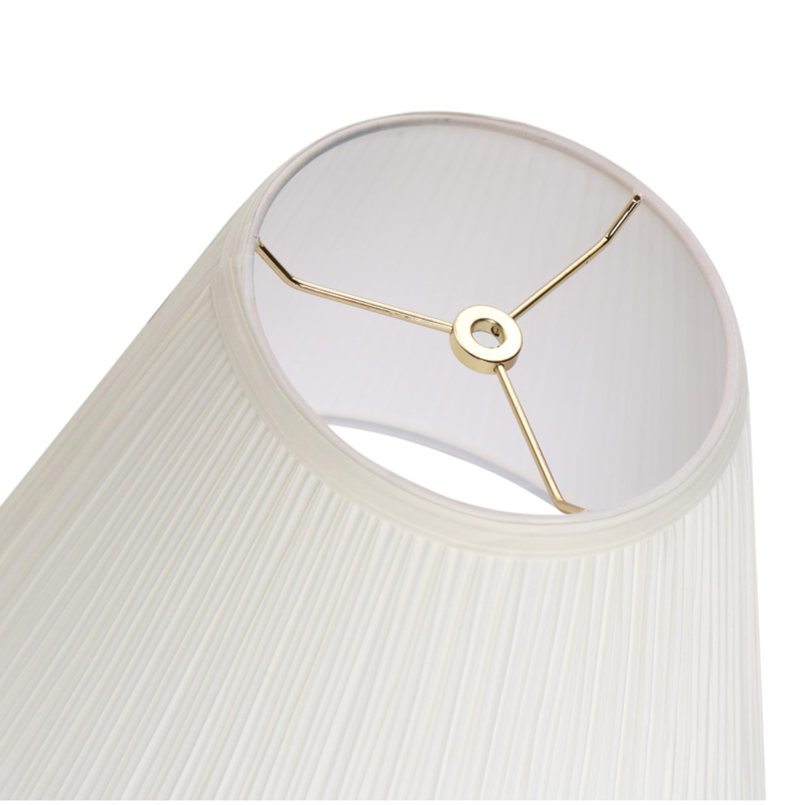 Aspen Creative Hardback Empire Lamp Shade, Faux Silk, Off White, 7" Top x 13" Bottom x 10" Slant, Model 33055