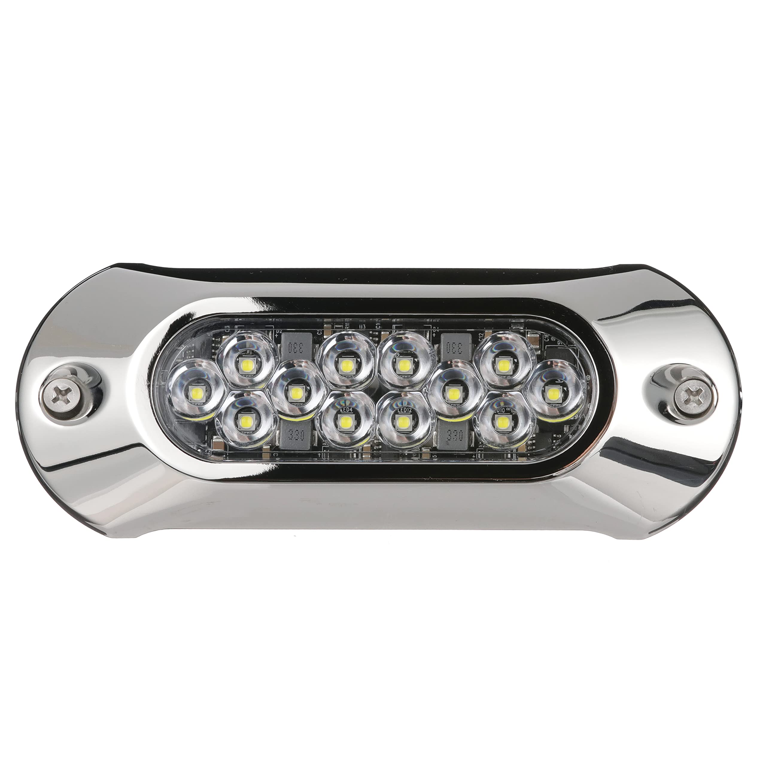 Attwood 65UW12W-7 Underwater LED Light, Stainless Steel Bezel, Intense White, One Size