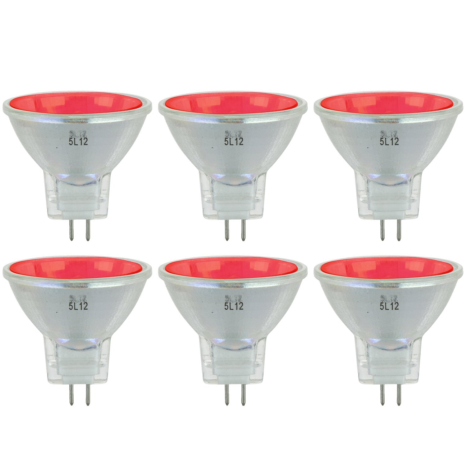Sunlite 40770-SU 20MR11/SP/12V/R Color MR11 10 Narrow Spot Halogen Lamps, 20-Watt, 12-Volt, GU4 2-Pin Base, Cover Glass, Dimmabl