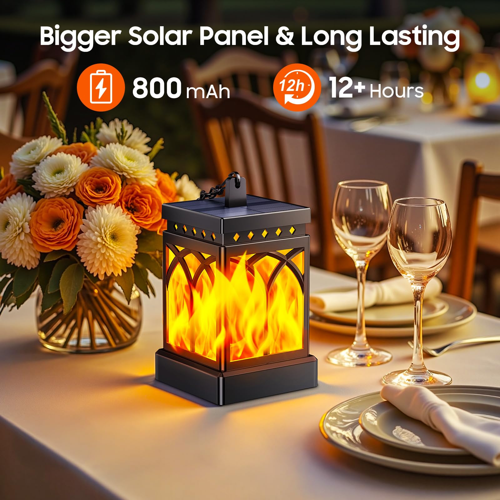 Kooper Solar Lanterns Outdoor Waterproof  Two Modes Hanging Solar Lantern Lights For Outside  Auto On/Off Lanterns Decorative Outdoor For Garden Table Yard Path Tree Patio Lawn Decor  Gifts  2 Pack
