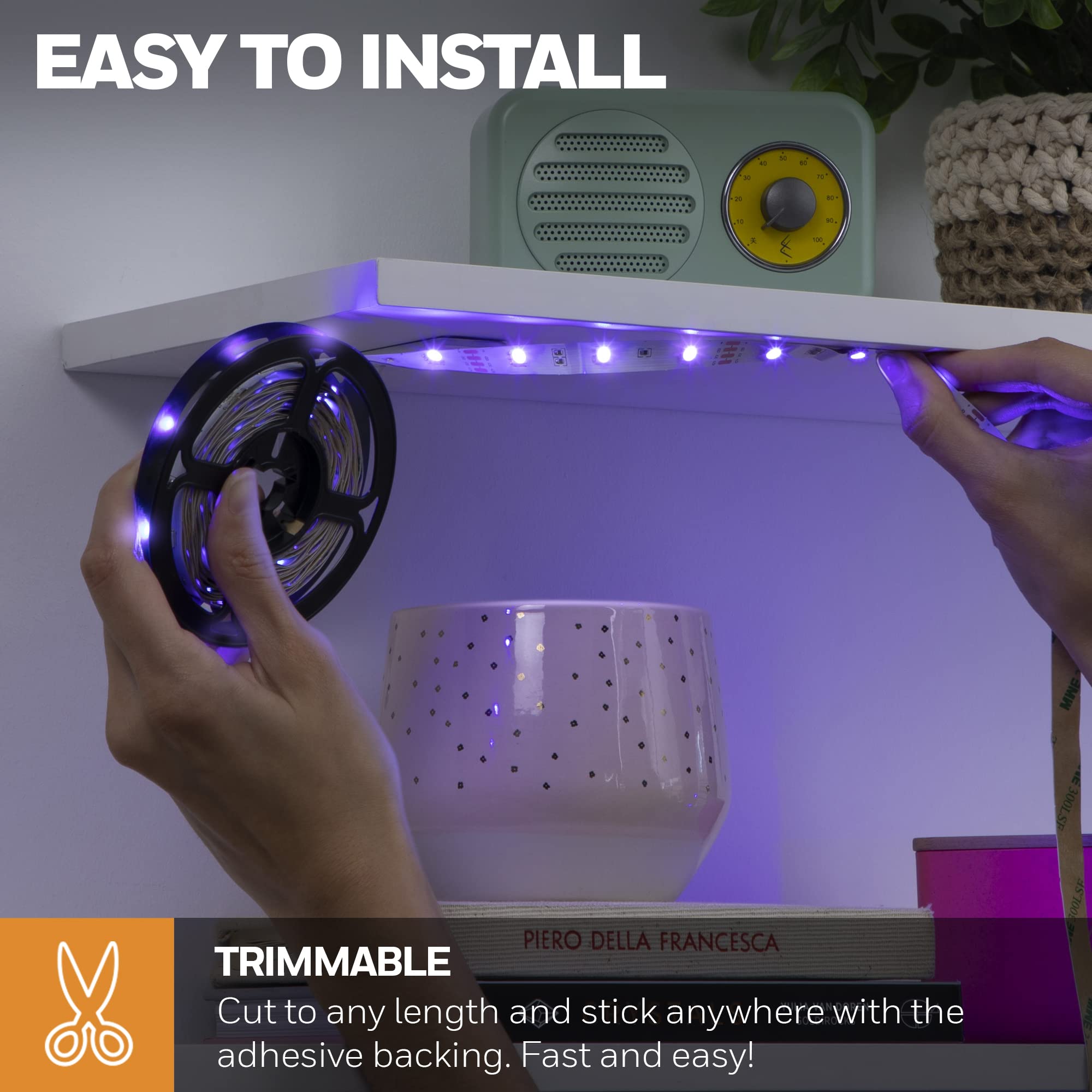 Honeywell LED Strip Light - Color Changing RGB, 16.4 ft, Motion Activated with Remote Control, Model HW-ST008-999W, Multicolor