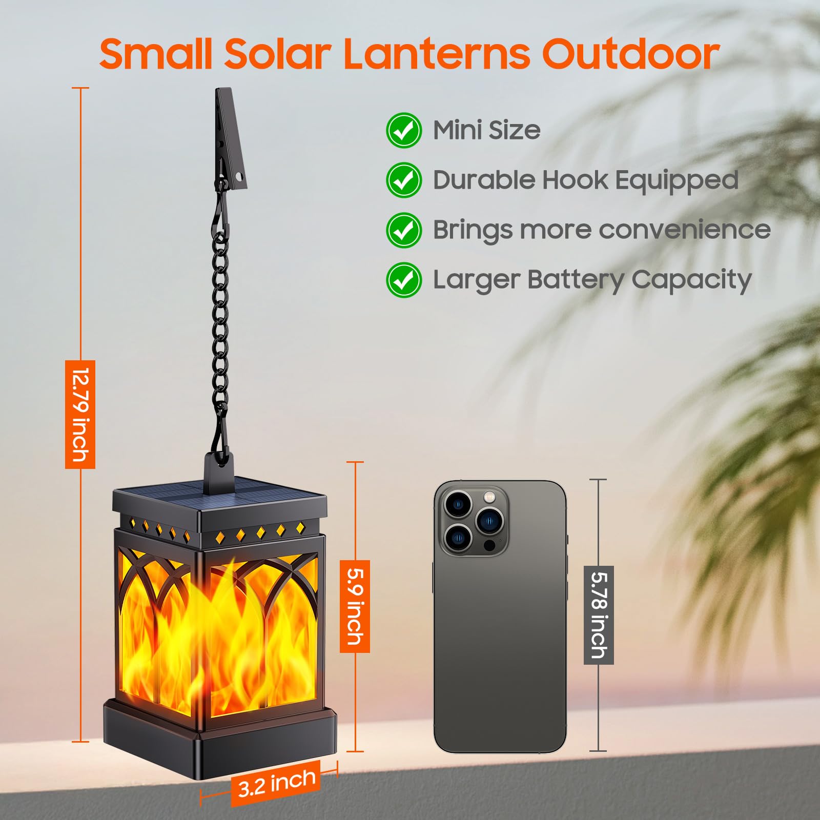 Kooper Solar Lanterns Outdoor Waterproof  Two Modes Hanging Solar Lantern Lights For Outside  Auto On/Off Lanterns Decorative Outdoor For Garden Table Yard Path Tree Patio Lawn Decor  Gifts  2 Pack
