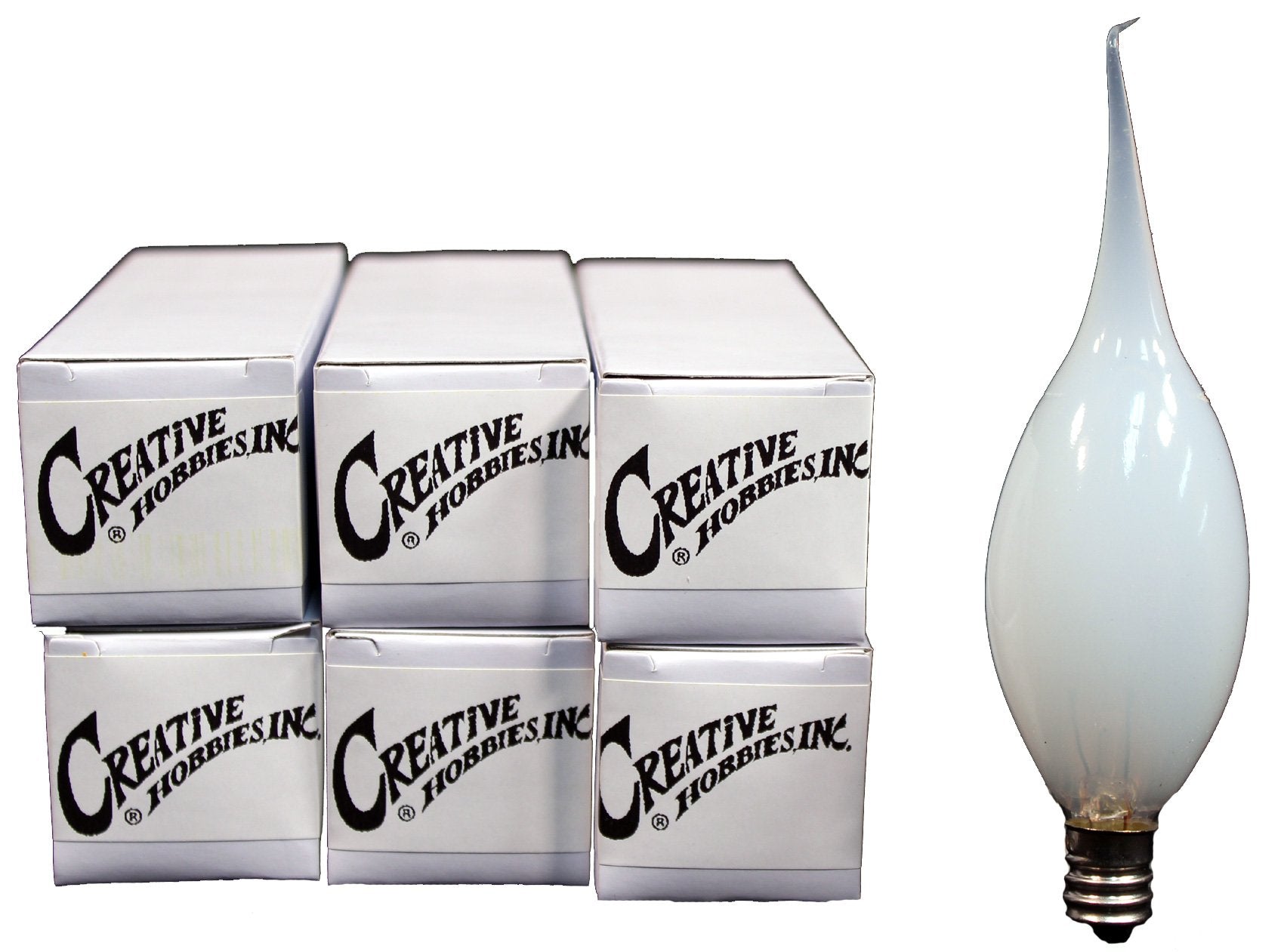 Creative Hobbies® Silicone Dipped Candle Light Bulbs, 15 Watt, Pack of 6, Model 7015SIx6