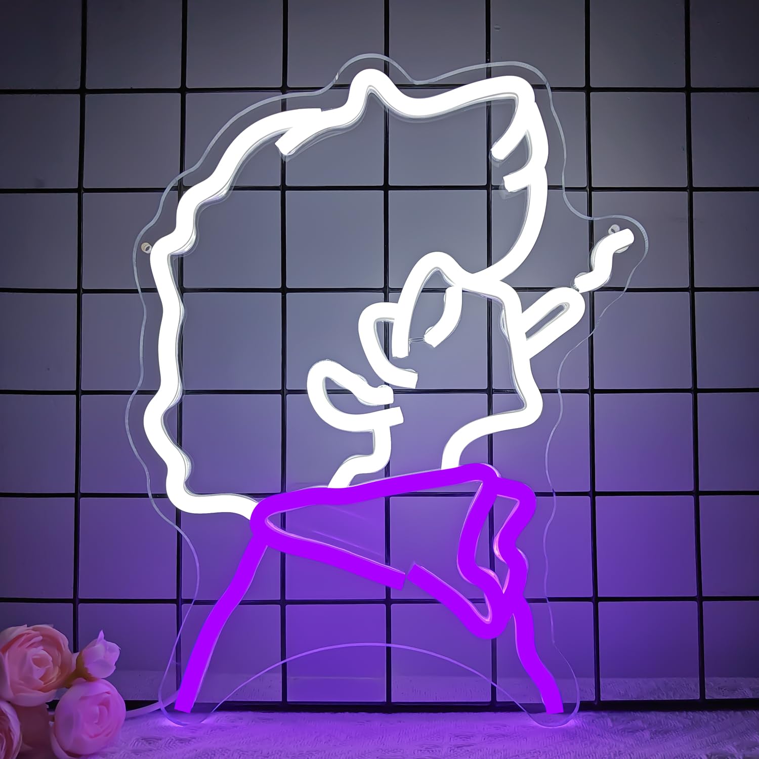 Anime Cowboy Neon Sign Japanese Led Sign Neon Light Sign For Wall Decor Light Up Signs For Bedroom Gamer Room Man Cave Neon Lights For Boys Gifts