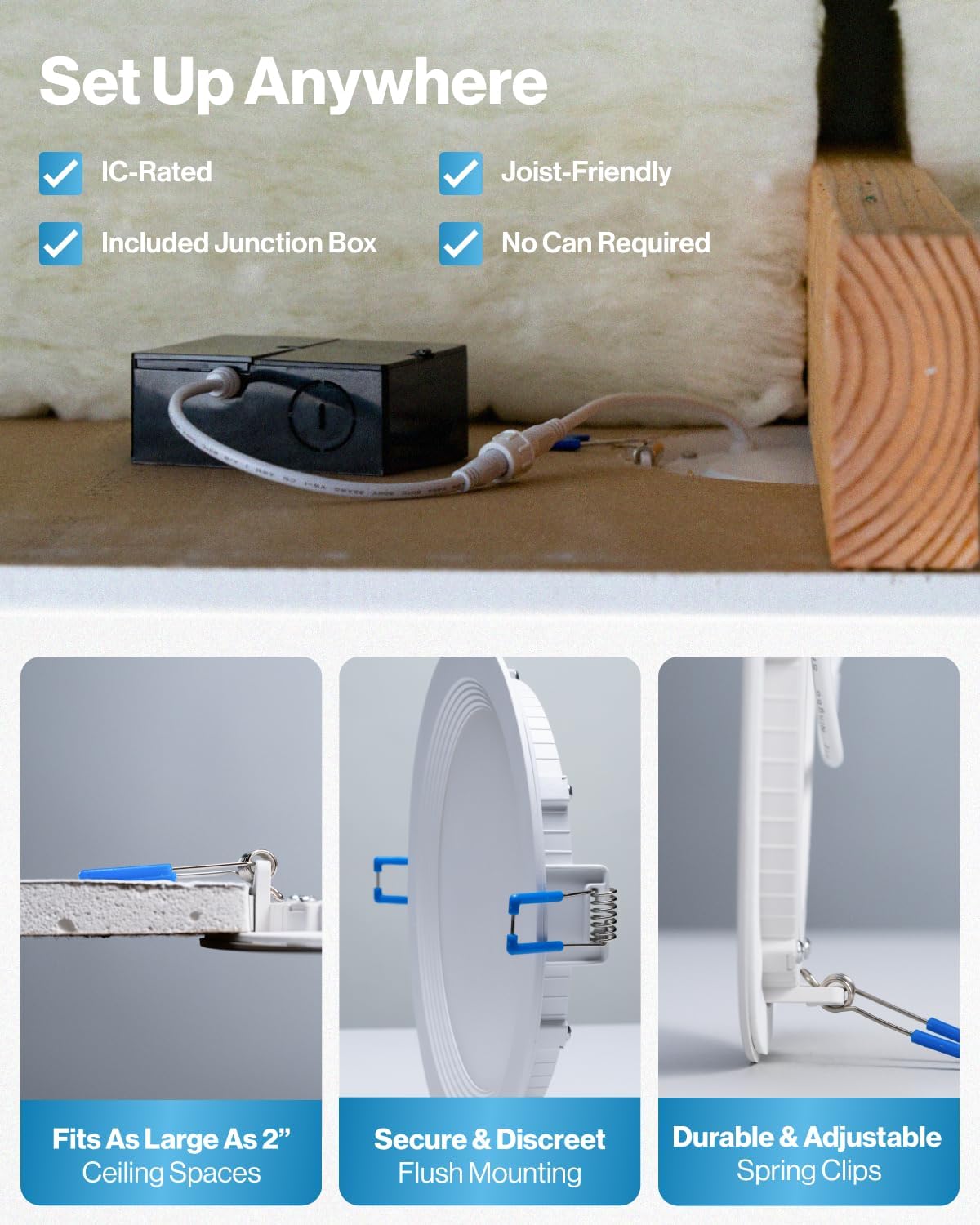 Sunco 24 Pack 6 Inch Led Recessed Light, Ceiling Canless Recessed Lights, Baffle Trim Ultra Thin, 850 Lm, 14W, 4000K Cool White,