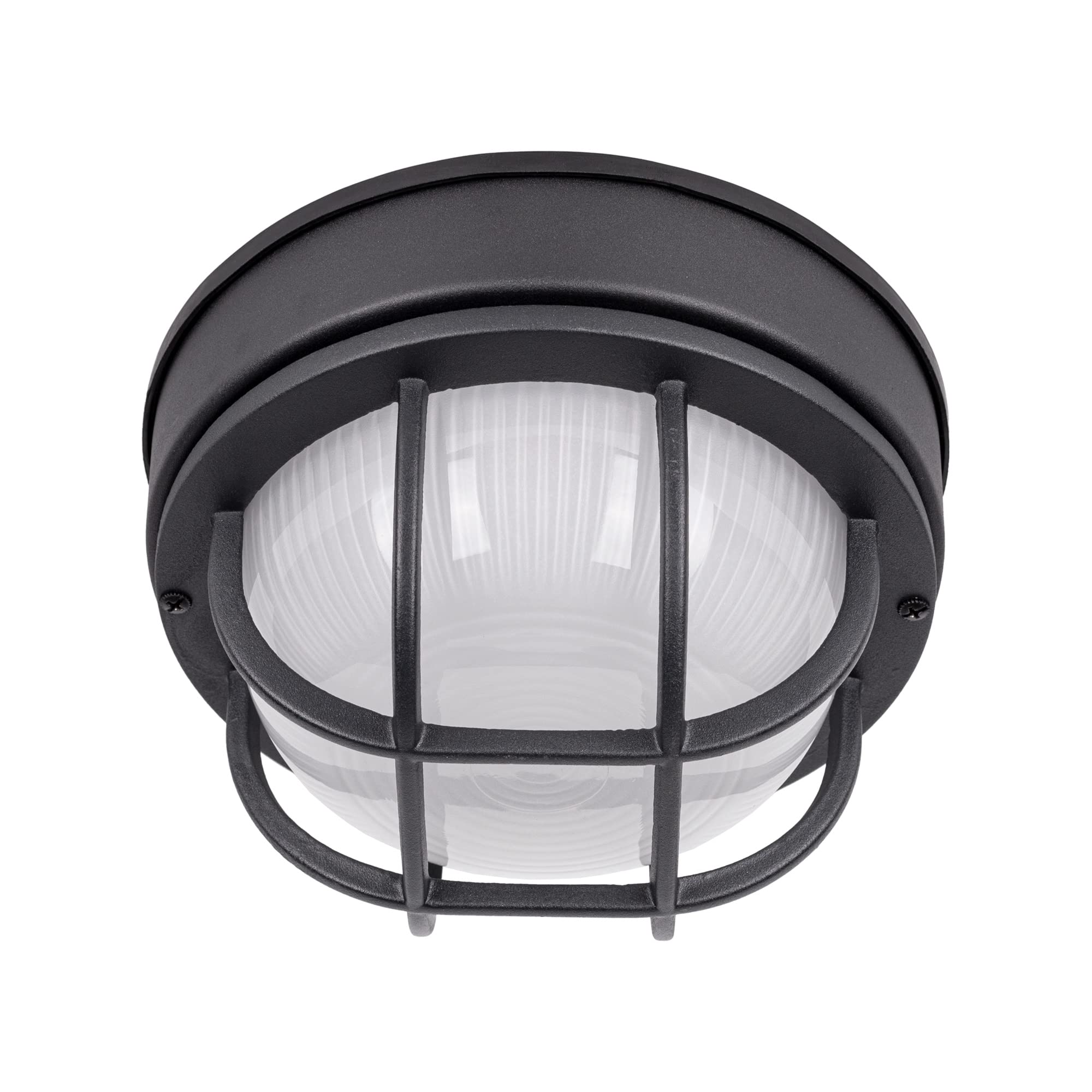 YoonLIT 8.0 inch Outdoor LED Bulkhead Light Fixture, Wall or Ceiling Flush Mount Waterproof, for Porch, Basement, Hallway, Balco