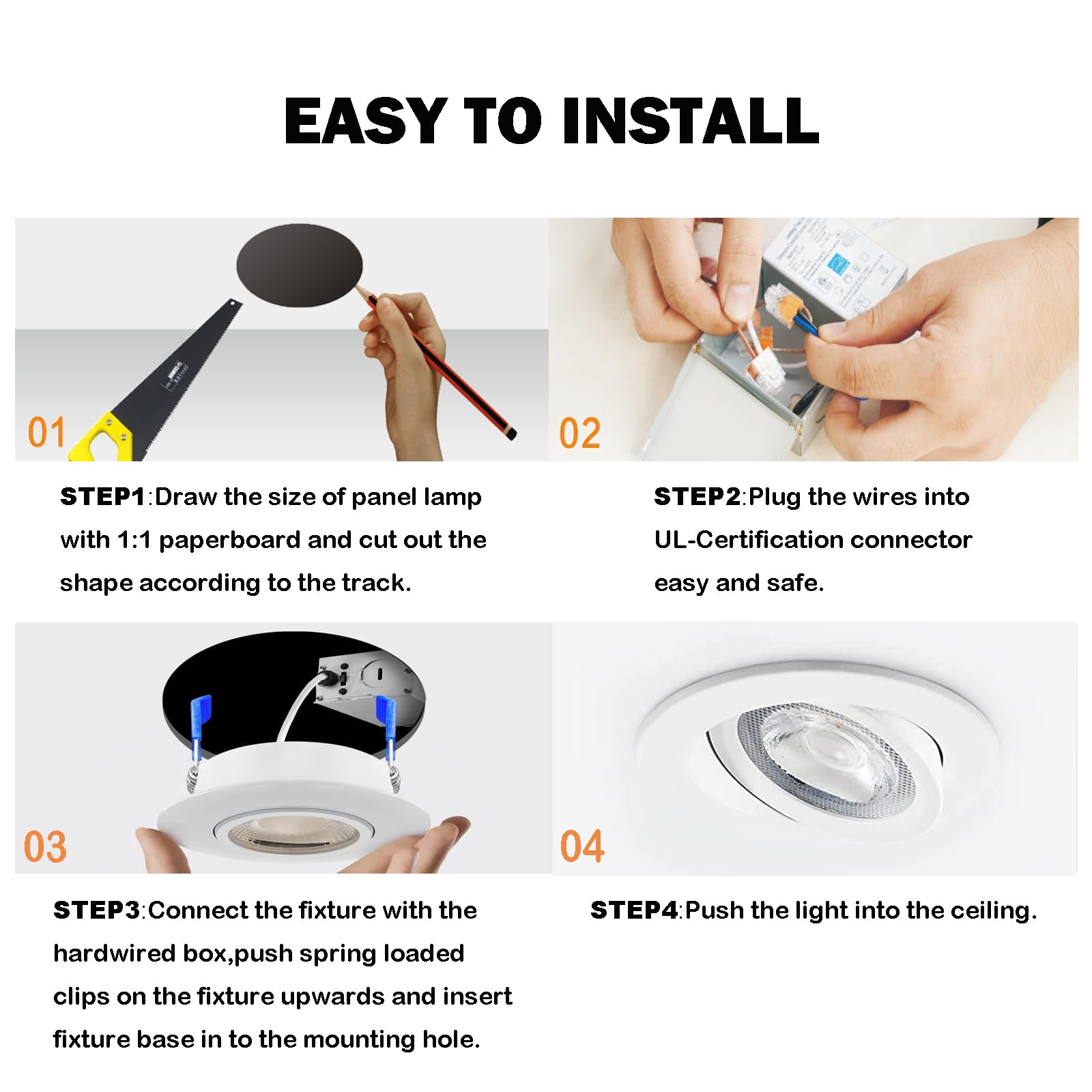LTpro 3 Inch Gimbal LED Recessed Lights, Dimmable 10W, 5CCT 2700K-6000K, Waterproof, IC Rated, 8 Pack