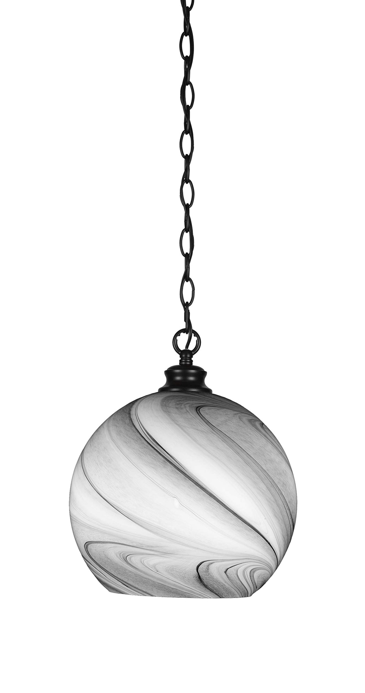 Toltec Lighting Kimbro 1 Light Pendant in Matte Black (91-MB-4369)