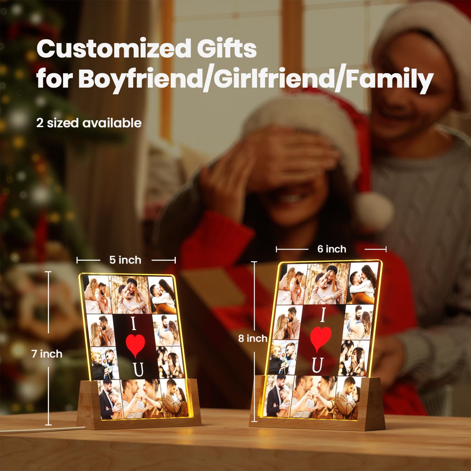Ecavboc Personalized Photo Gifts Unique For Newlyweds Men Women, Best Present For Wedding, Bridal Shower, Engagement, Anniversar