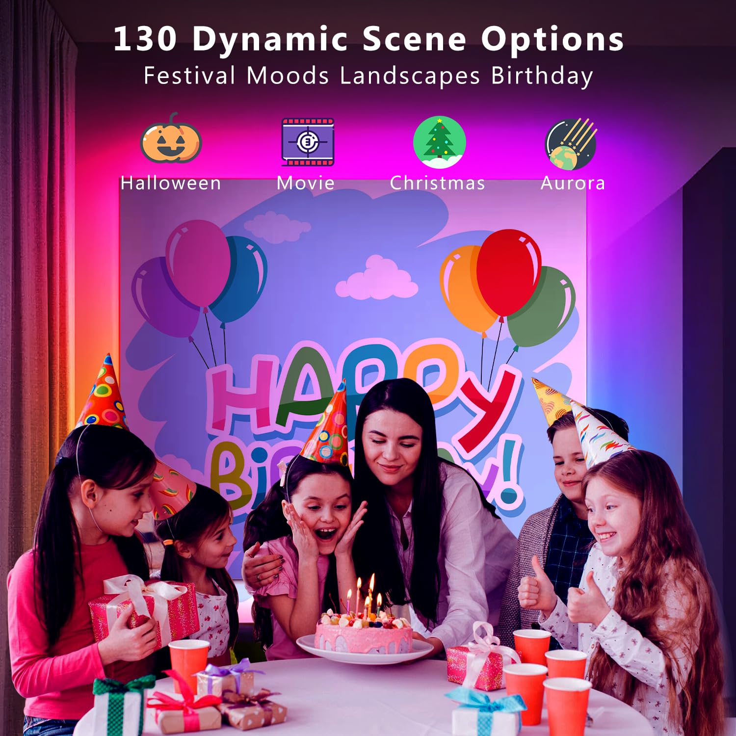 Dalattin Led Strip Lights Ic+Rgb, 5050 Led Lights For Bedroom, Diy Multiple Colors On One Line, Led Lights With Remote&App Contr