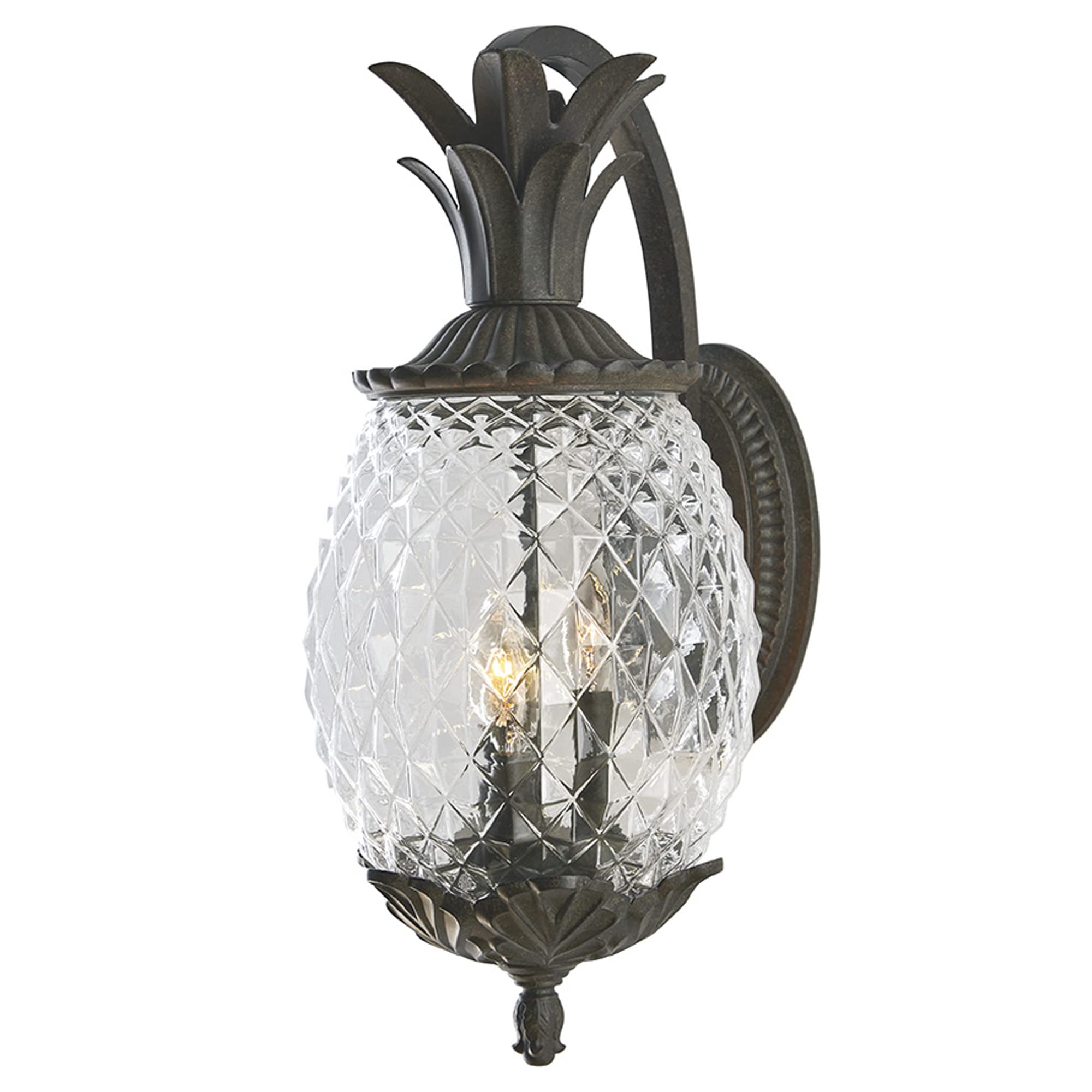Acclaim Lighting | 7512Bc | Lanai Collection | Large Outdoor Wall Mounted Pineapple Dimmable Lantern | Durable Anti-Rust Cast Al