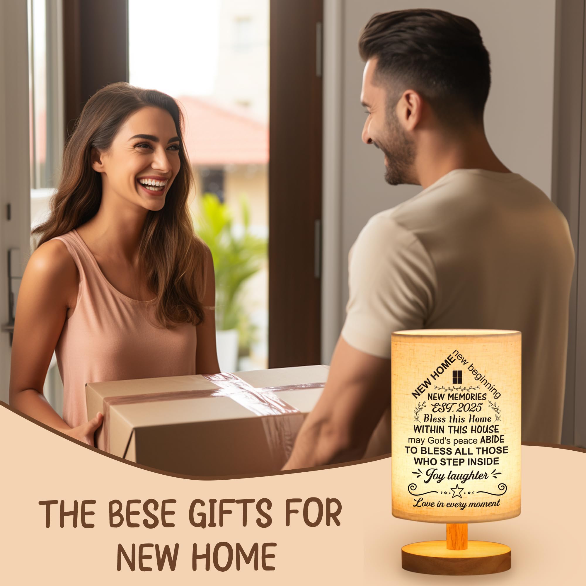 Wsyear House Warming Gifts New House Decor, Table Lamp Best Housewarming Gifts 2025 New Home Gift Ideas Women Couple, New Home N