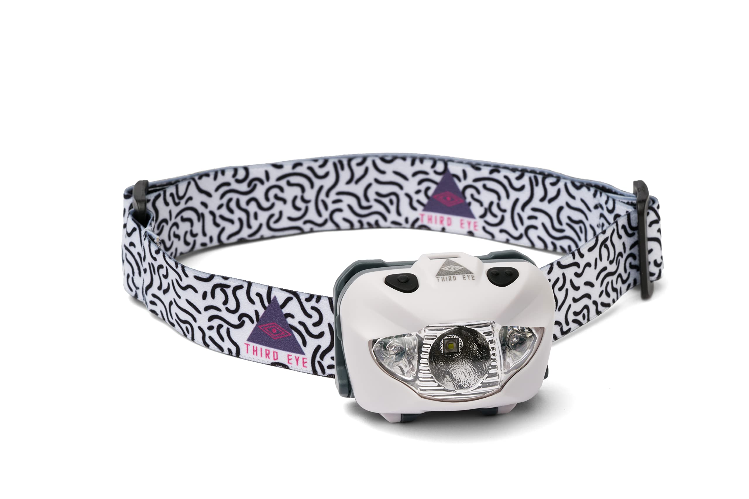 OUTDOOR ENLIGHTENMENT Third Eye Headlamp - 168 Lumens, Red/White Light, Adjustable Tilt, One Size, Durable ABS, Model 820103130417