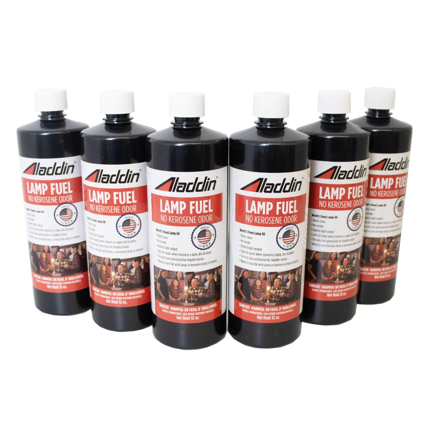 Aladdin Clear Lamp Oil Fuel - Clean Burning Kerosene Alternative for Lanterns, Tiki Torches, 192 Ounces