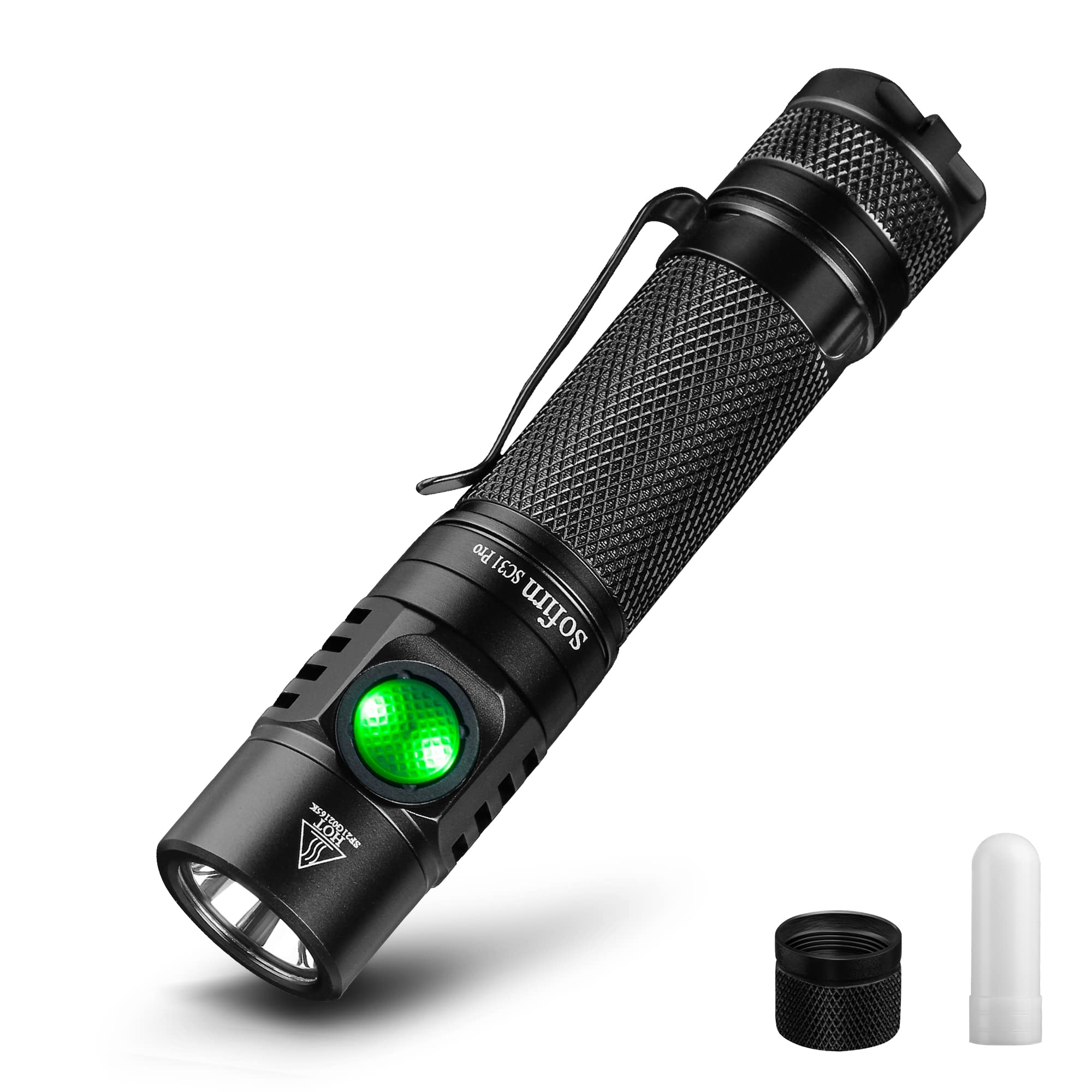 Sofirn SC31 Pro Rechargeable EDC Flashlight 2000 Lumens, SST40 6500K LED, Aluminum, Black, Model SC31 RPO