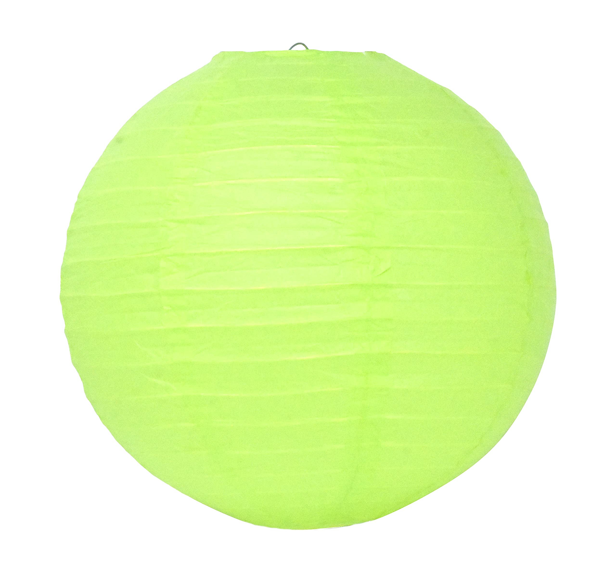 Mudra Crafts Lime Green Paper Lanterns Wedding Party Decorations - 12 In 10 Round Japanese Chinese Lanterns Decorative Hanging C