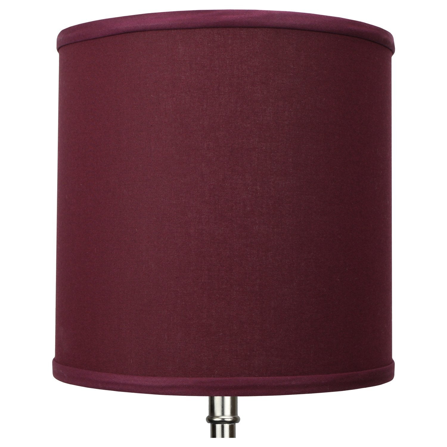 Fenchelshades.Com 10'' Top Diameter X 10'' Bottom Diameter 10'' Height Fabric Drum Lampshade Spider Attachment (Linen Burgundy)