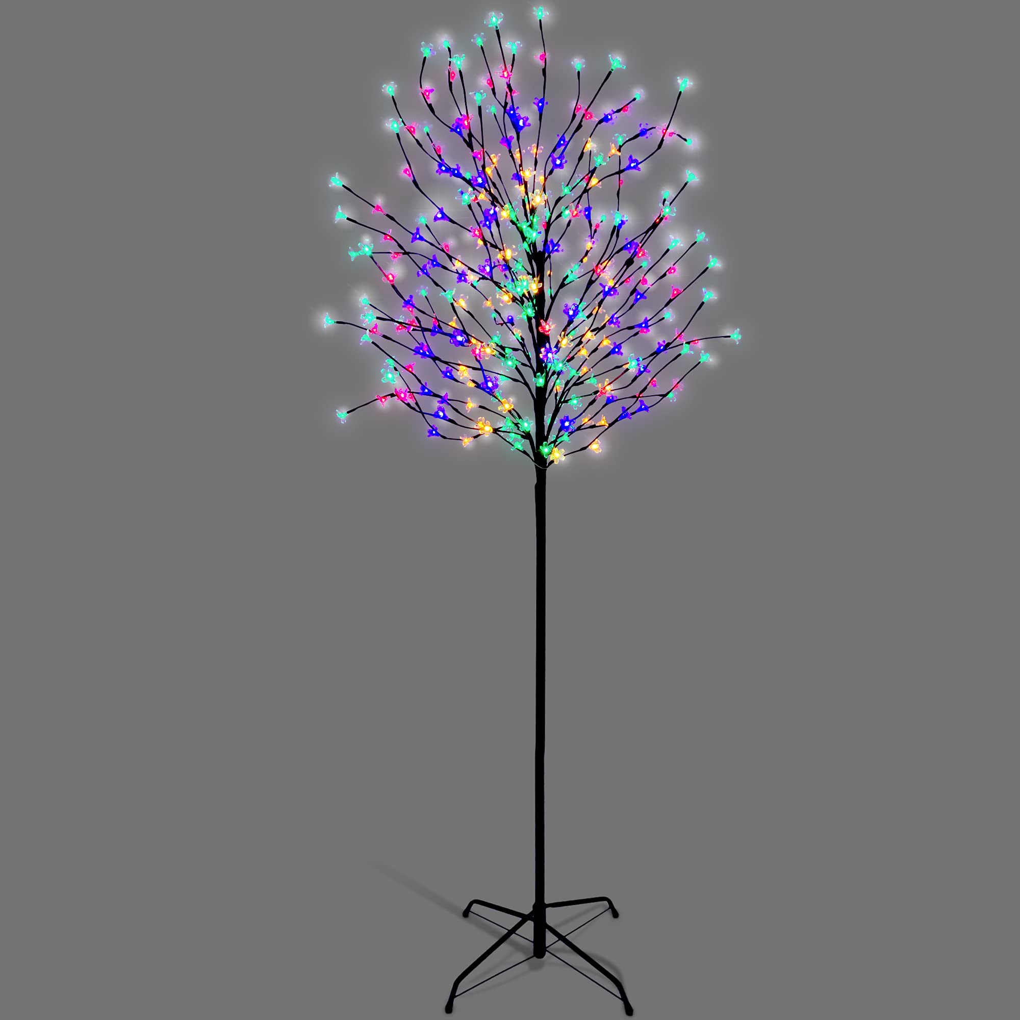 Netta 6Ft Led Cherry Blossom Tree Multicolour, 300 Lights, Timer And 8 Functions- Indoor Or Outdoor Use