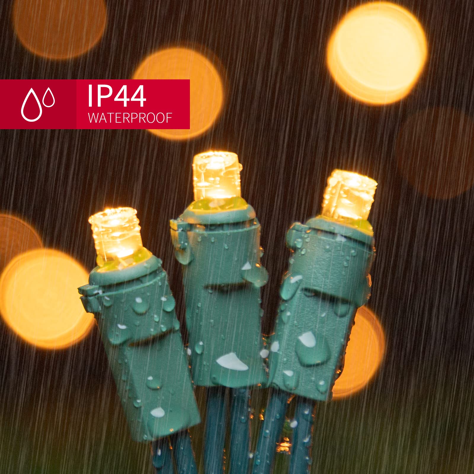 Lamphome 100 Count Yellow - String Lights - 21.6Ft Led Christmas Lights, Mini Led Lights For Indoor Outdoor Home Holiday Party W