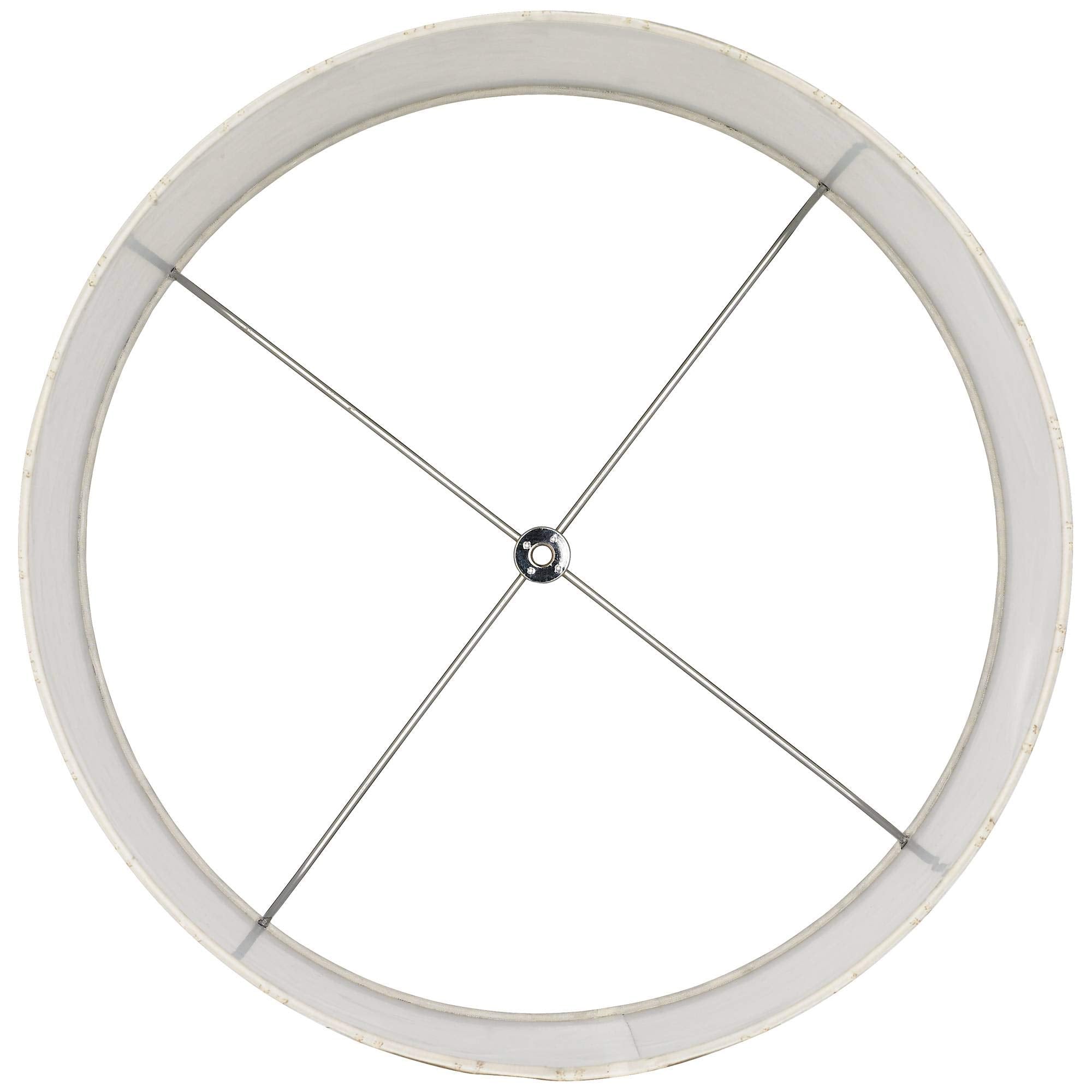 Embroidered Hourglass Medium Lamp Shade 14'' Top X 14'' Bottom X 11'' High (Spider) Replacement With Harp And Finial - Springcre