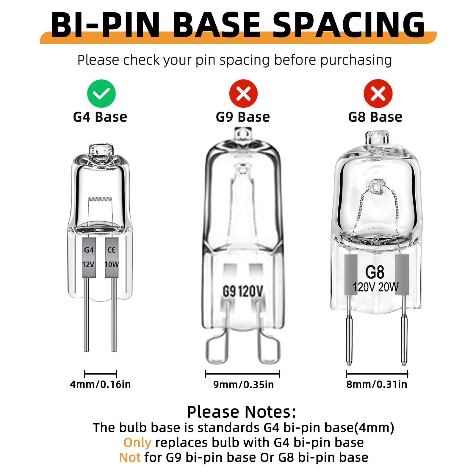 Blakapoo G4 Bulb,12V 20W Halogen Light Bulbs 2 Pin G4 Light Bulbs Replacement For Under Cabinet Puck Light,Chandeliers, Accent L