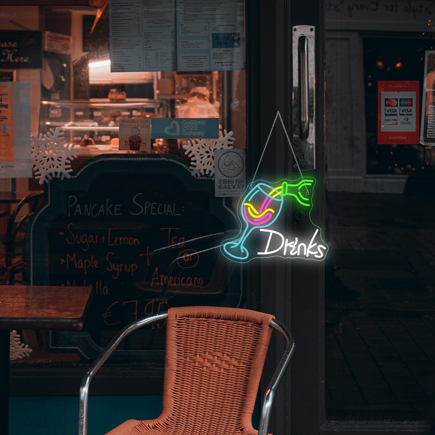 Nosun Drink Neon Sign Neon Pouring Wine Drinking   Led Lights For Wall Decor Usb Light Up Signs Home malt-inspired Bar Bedroom Restaurant Man Cave Cafe Bistro Club Party Decorations Gift