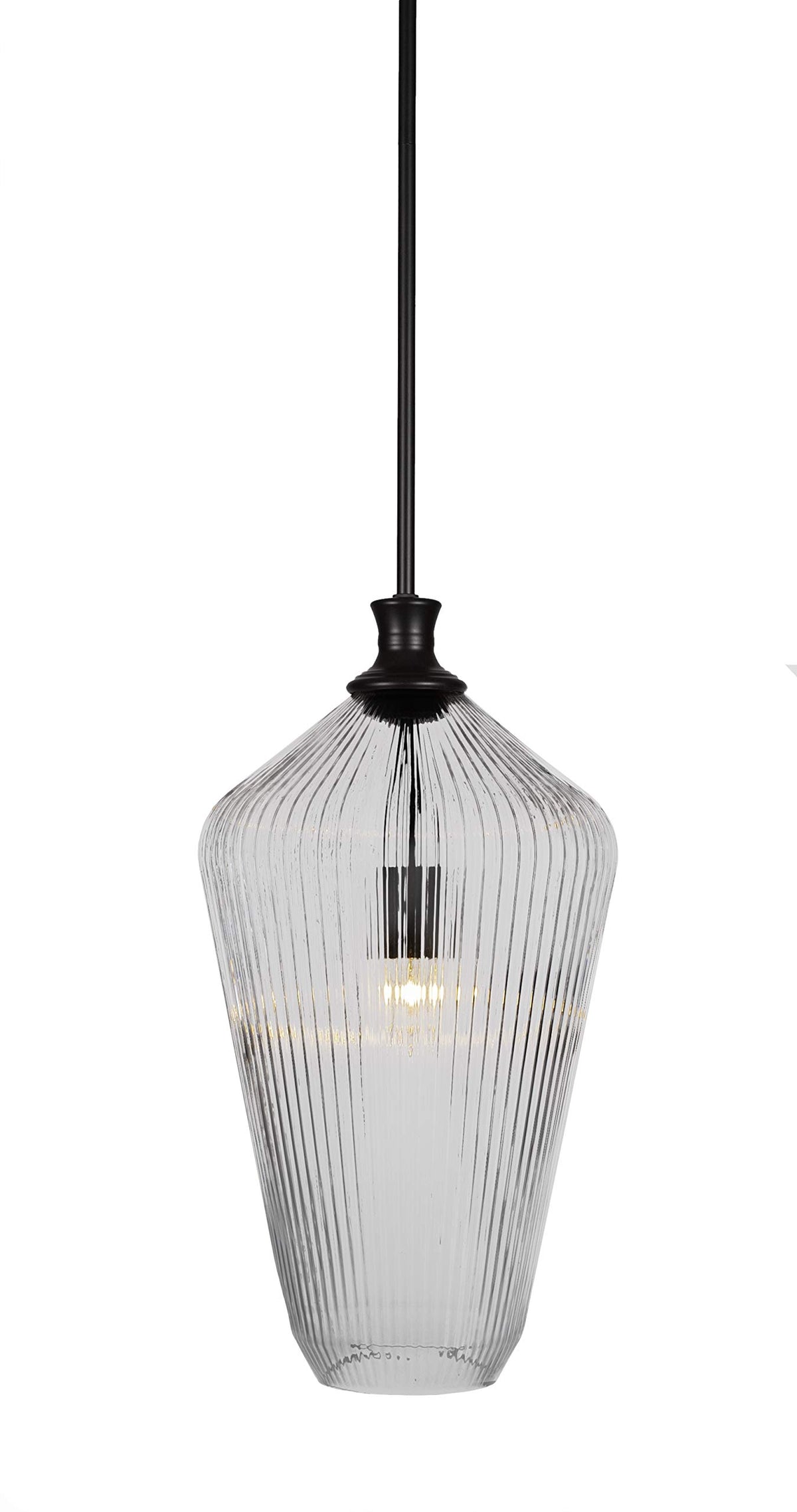 Toltec Lighting Carina 1 Light Pendant in Matte Black (73-MB-4650)